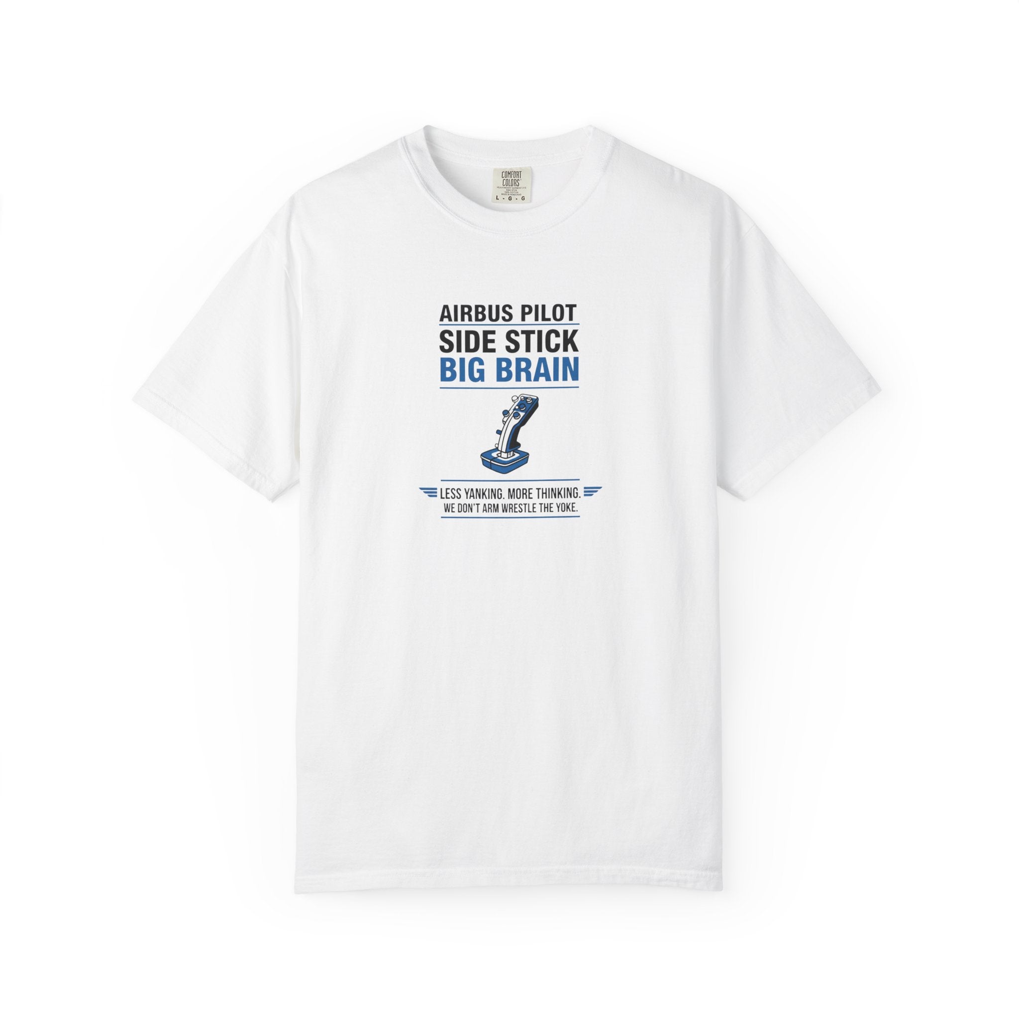 Airbus Side Stick Big Brain Aviation T-Shirt