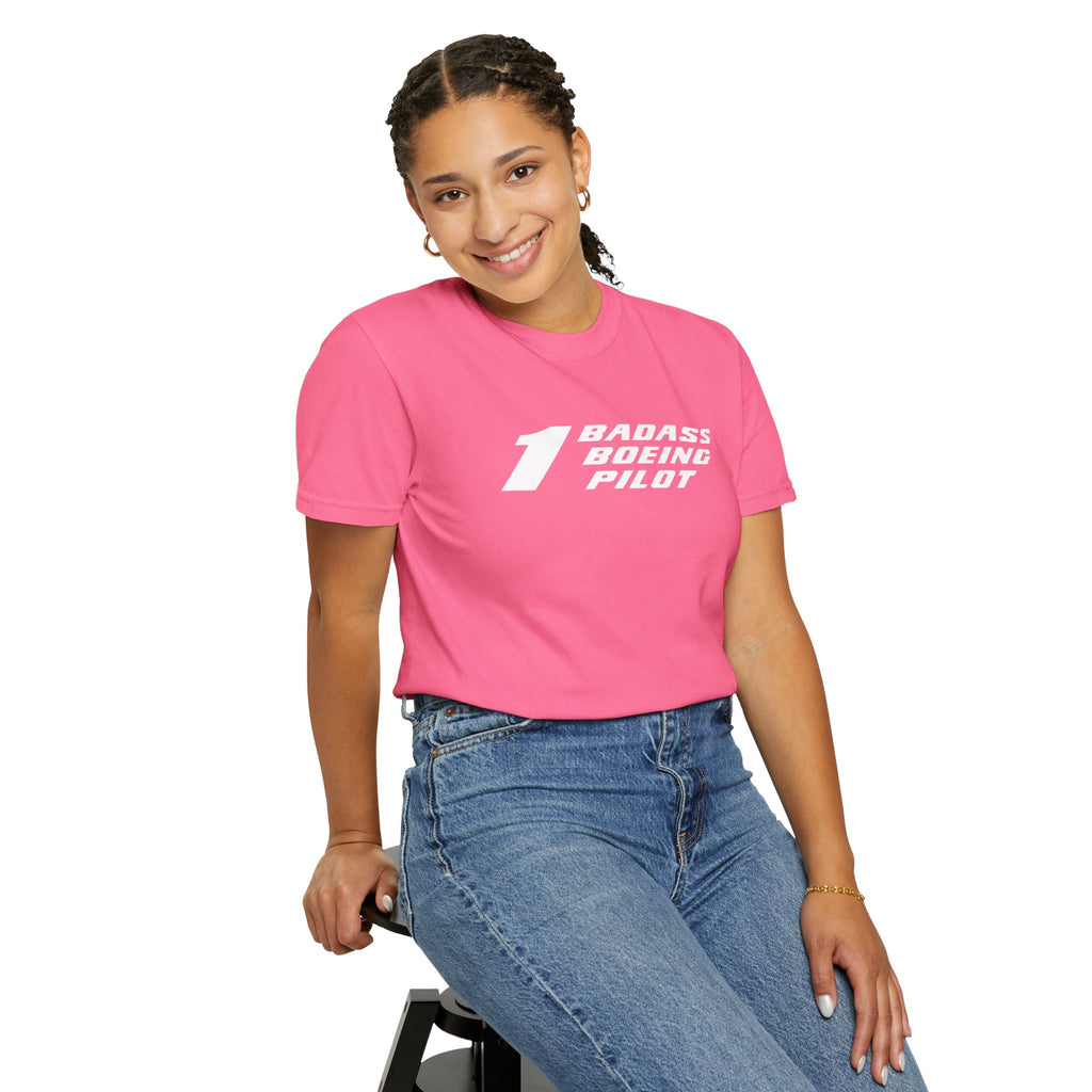 1 Badass Boeing Pilot T-Shirt — Bold Typography Tee for Aviators