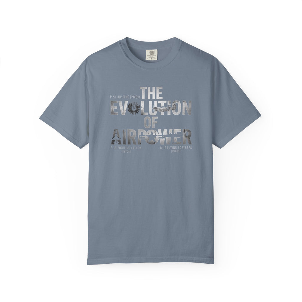 Evolution of Air Power Tee — Bold US Military Tribute T-Shirt
