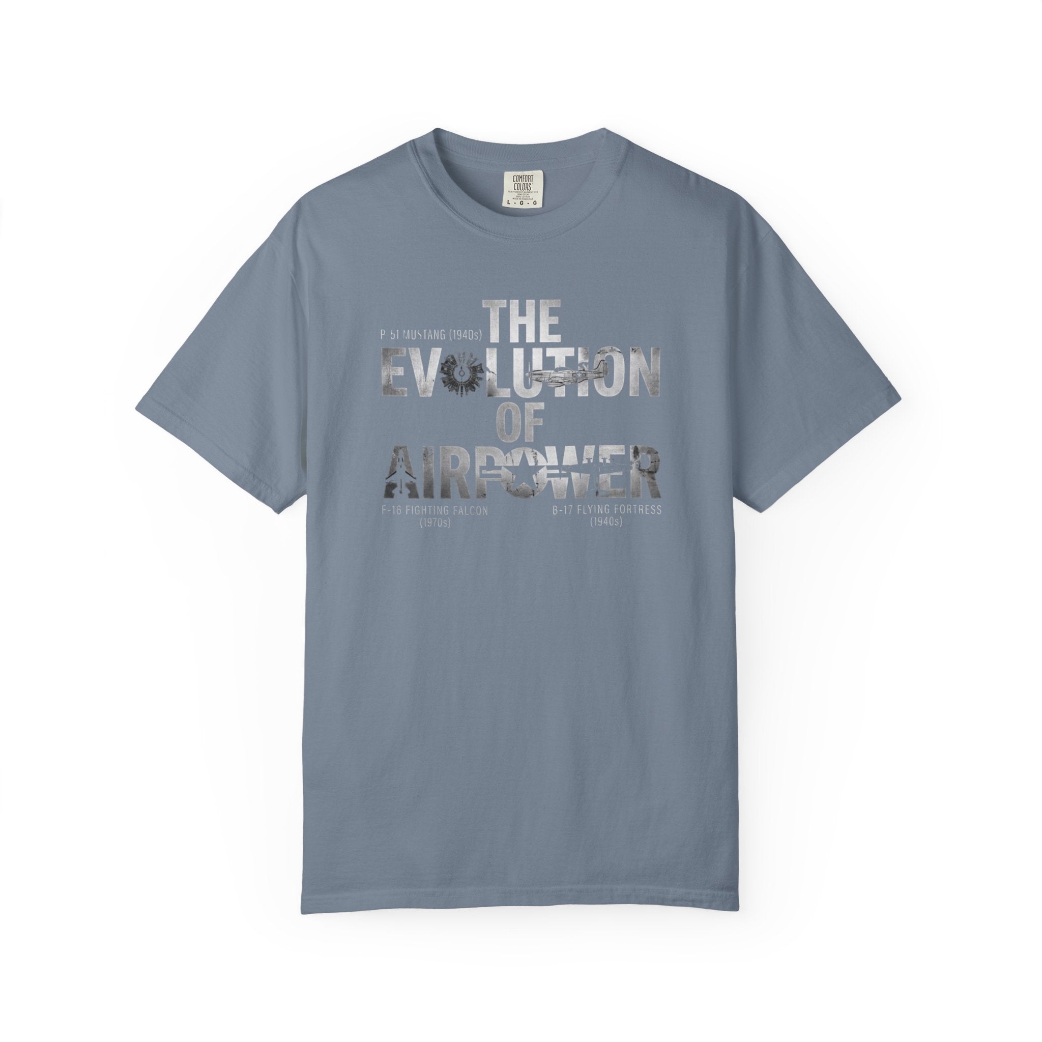 Evolution of Air Power Tee — Bold US Military Tribute T-Shirt