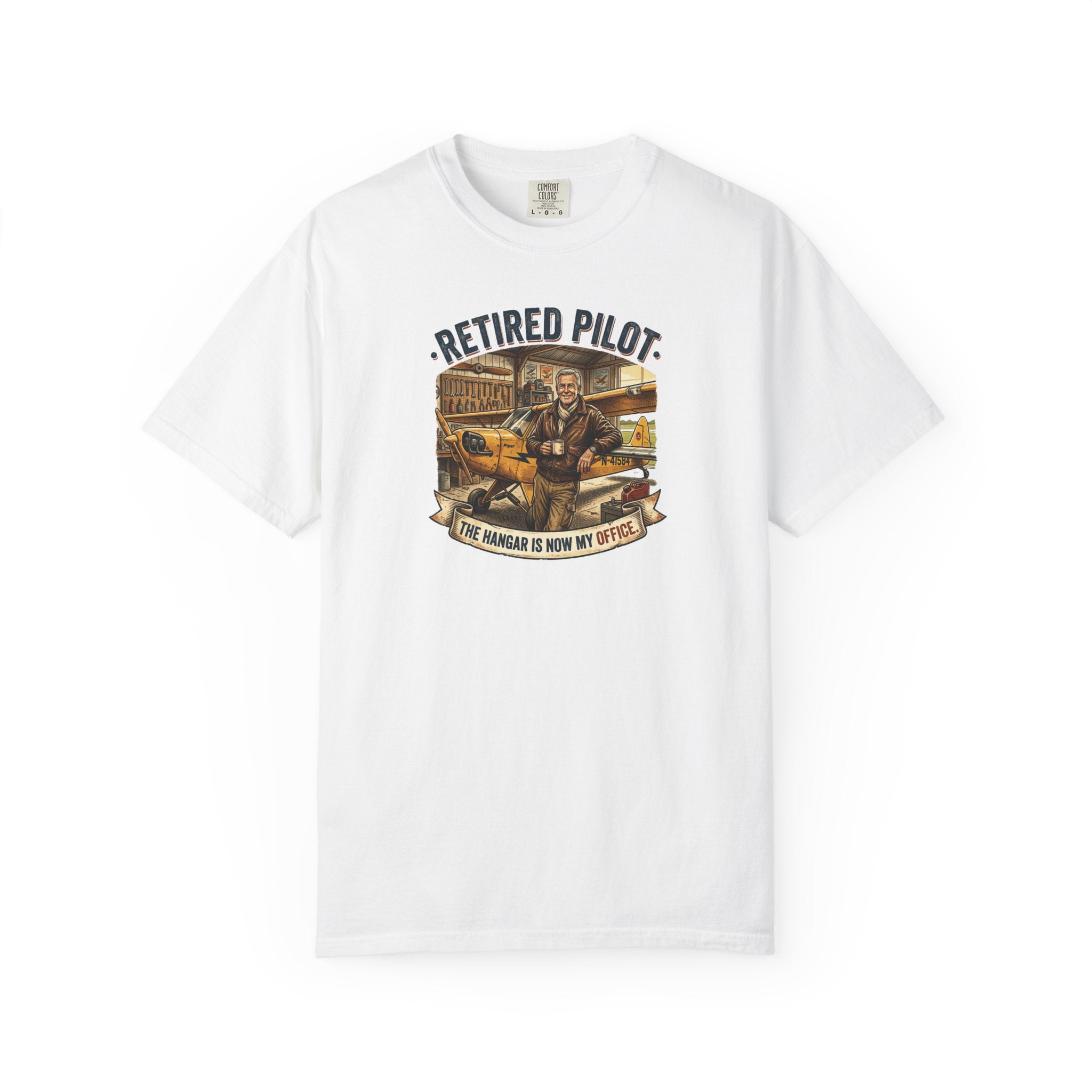 Retired Pilot shirt - The Hangar is Now My Office