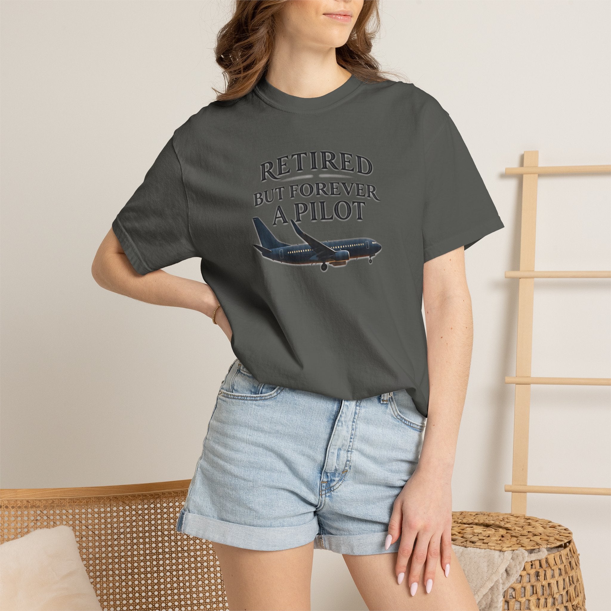 Retired Pilot Aviation T-Shirt — Vintage Flight Tribute