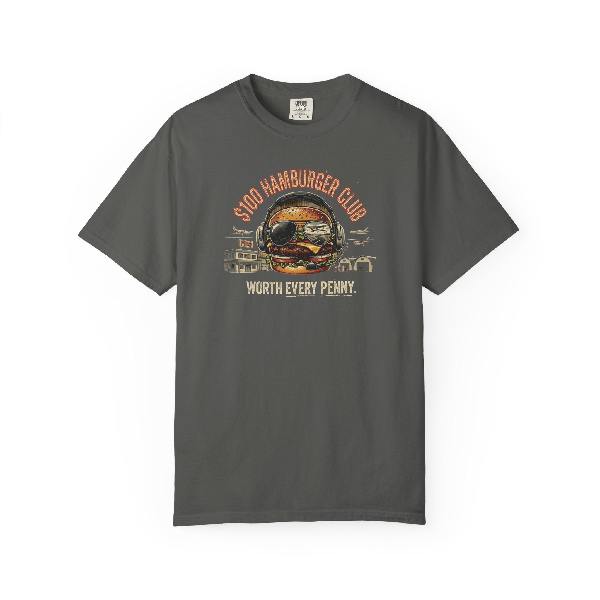 $100 Hamburger Club T-Shirt — Funny Pilot Aviation Tee