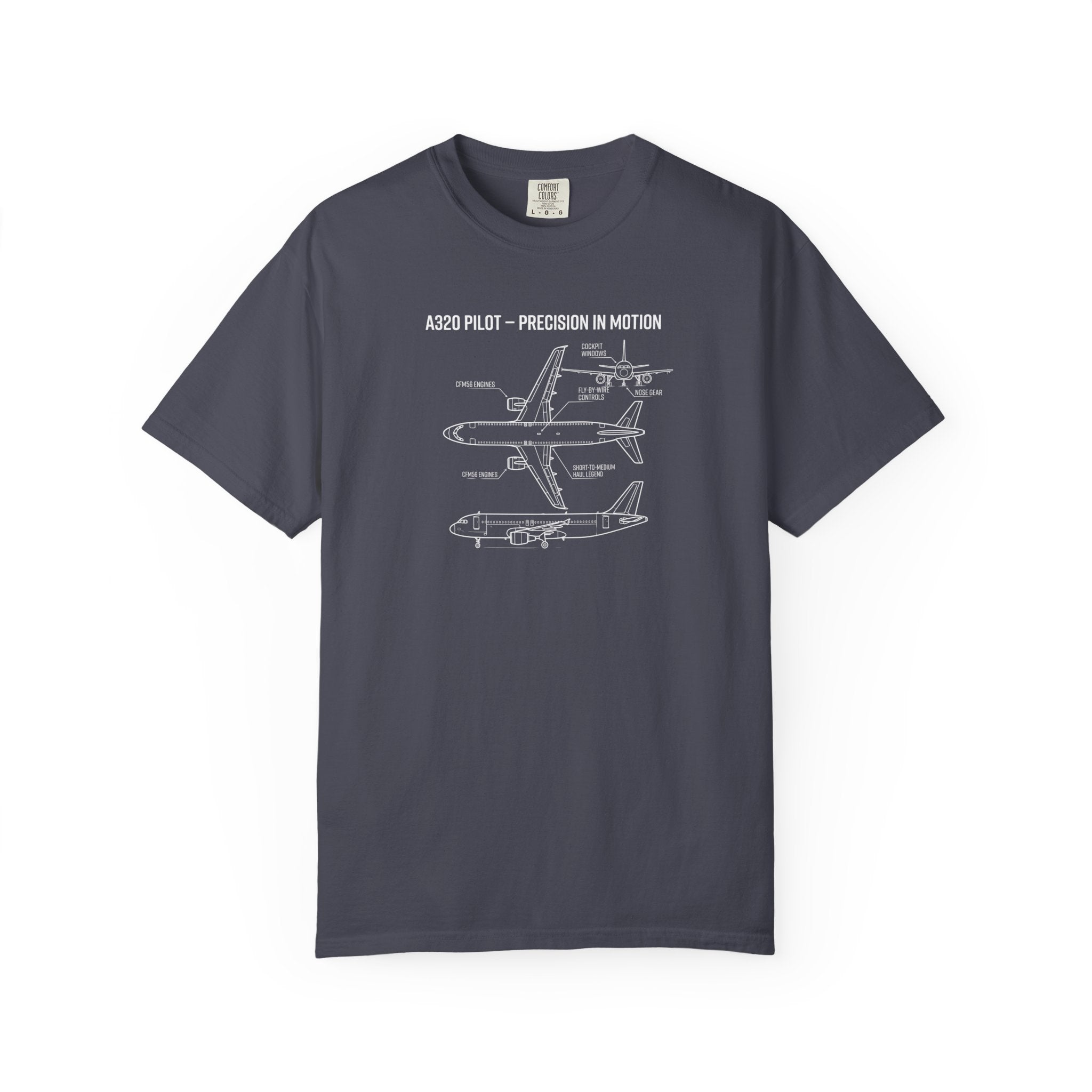 Airbus A320 Schematic T-Shirt — 'Precision in Motion' Aviation Tee