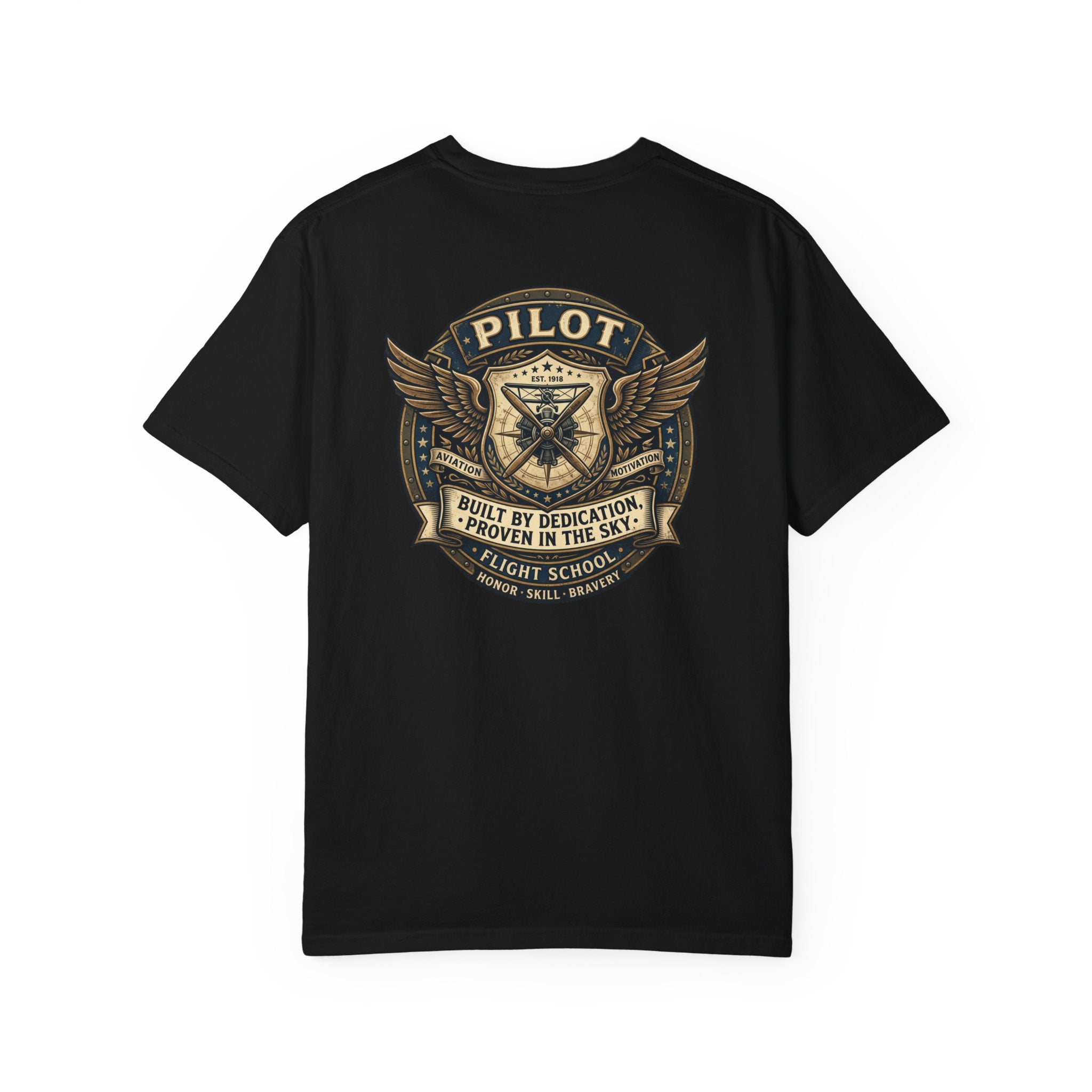 Pilots Aren't Born, They're Built T-Shirt — Aviation Motivation Signature Series