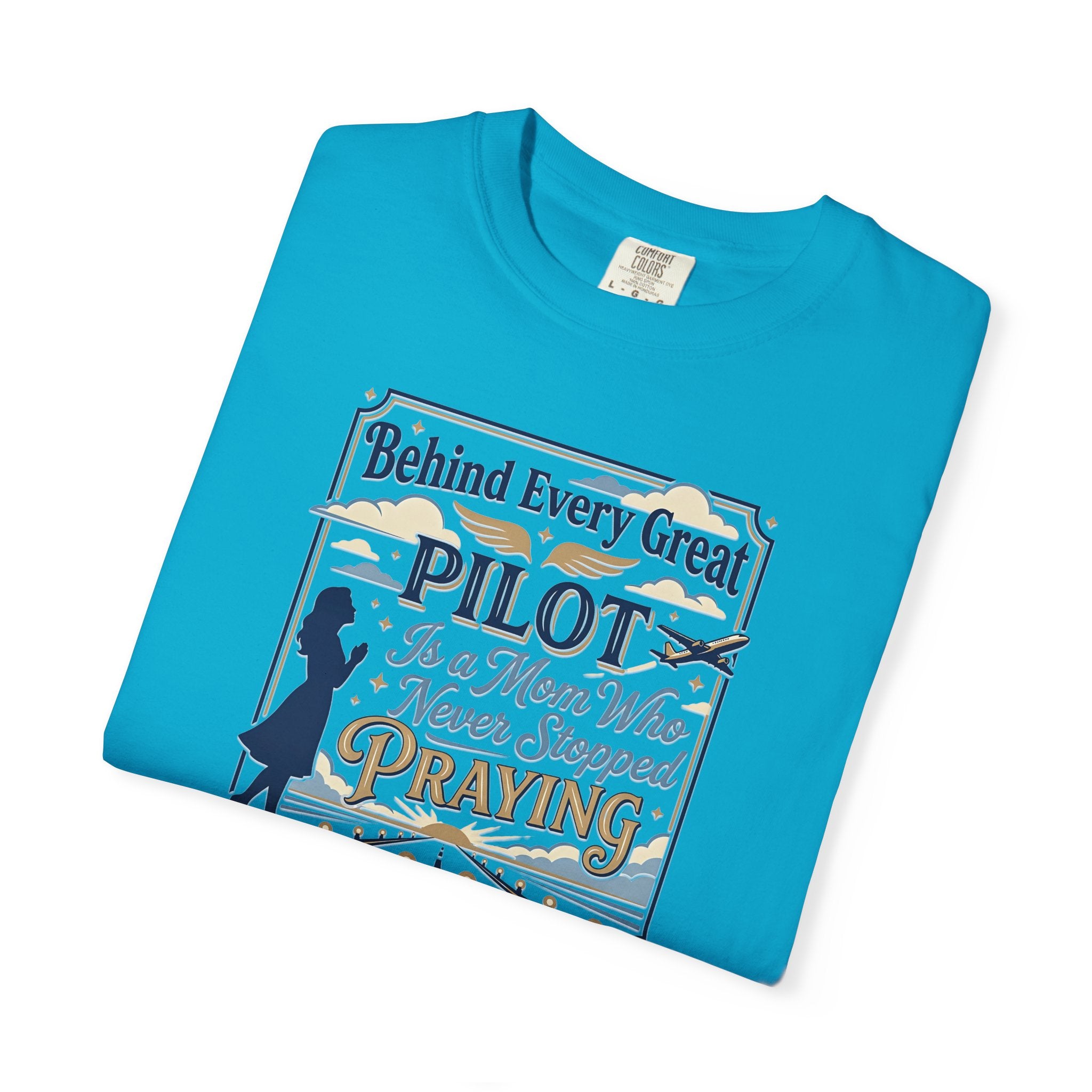 Pilot Mom Prayer T-Shirt — Emotional Aviation Tee for Prayerful Pilot Mothers