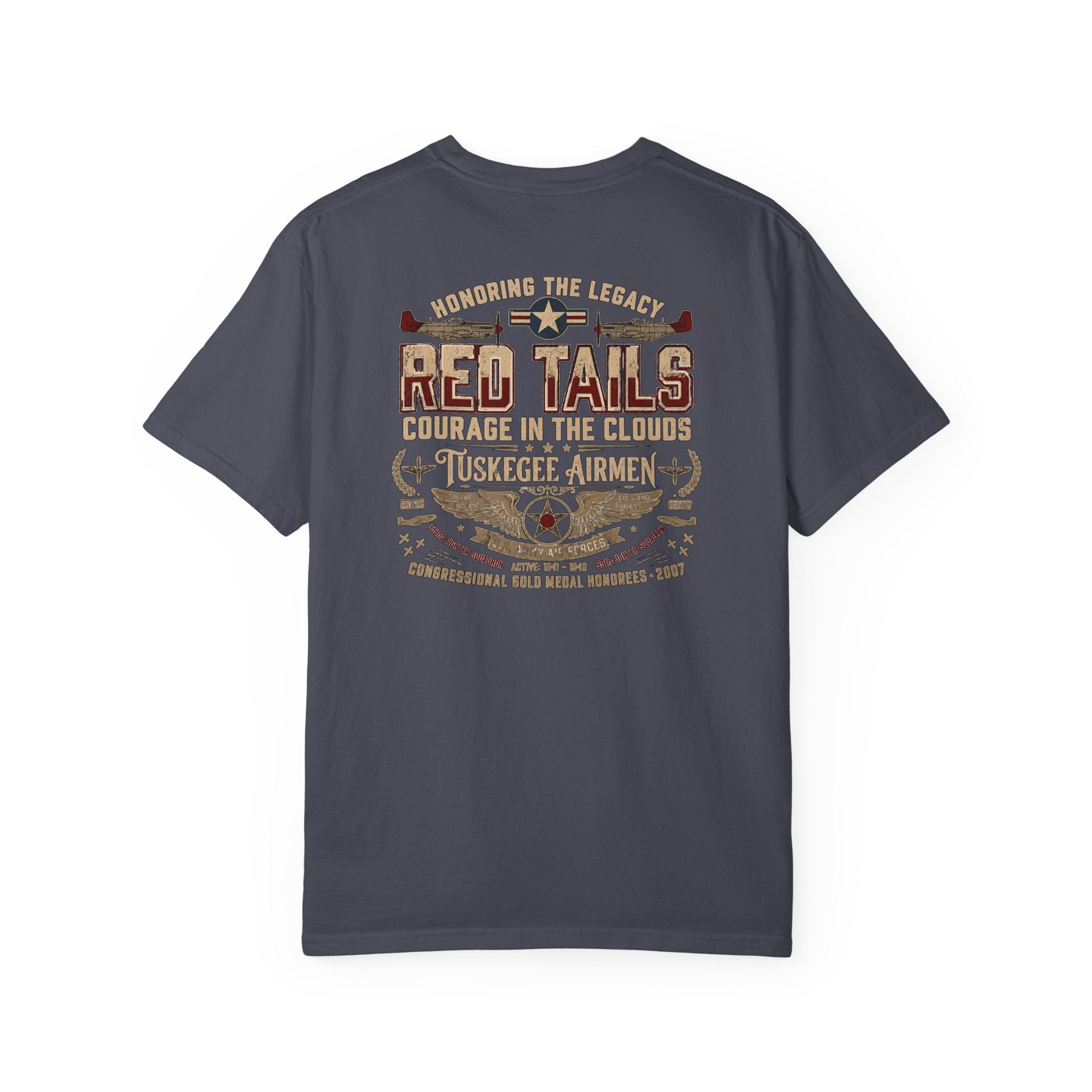 Tuskegee Airmen Tribute T-shirt — Red Tails WWII History Tee