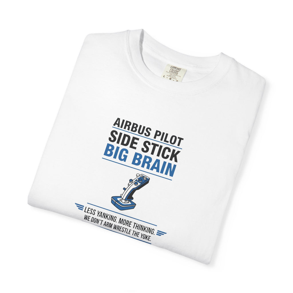 Airbus Side Stick Big Brain Aviation T-Shirt