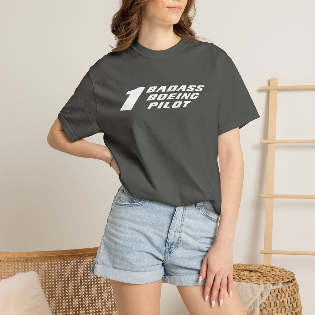 1 Badass Boeing Pilot T-Shirt — Bold Typography Tee for Aviators