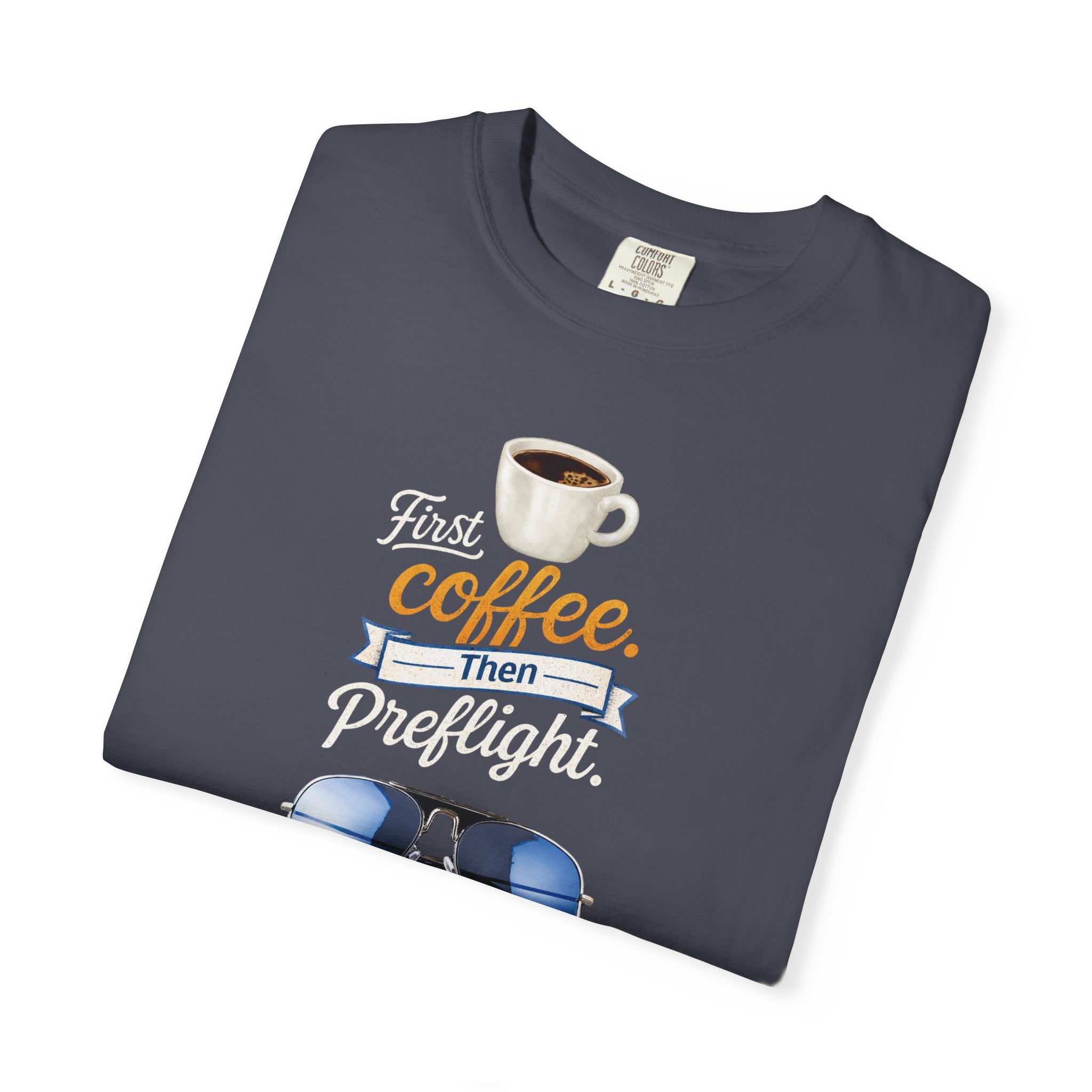 Aviation "First Coffee, Then Preflight" T-Shirt