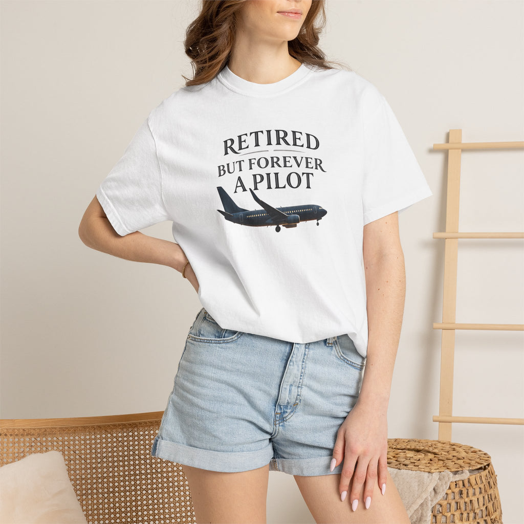 Retired Pilot Aviation T-Shirt — Vintage Flight Tribute