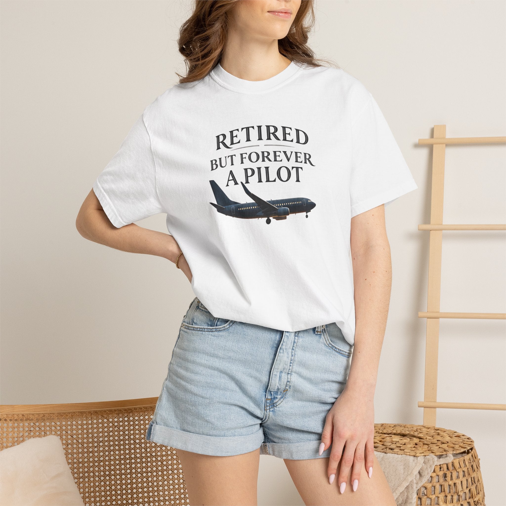 Retired Pilot Aviation T-Shirt — Vintage Flight Tribute