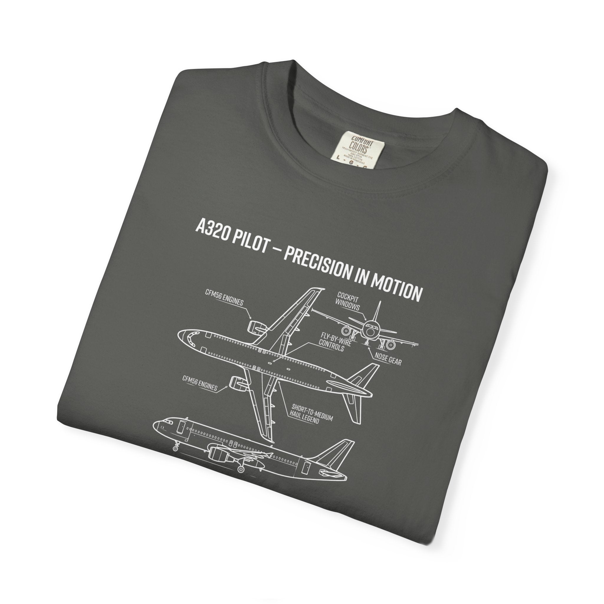 Airbus A320 Schematic T-Shirt — 'Precision in Motion' Aviation Tee