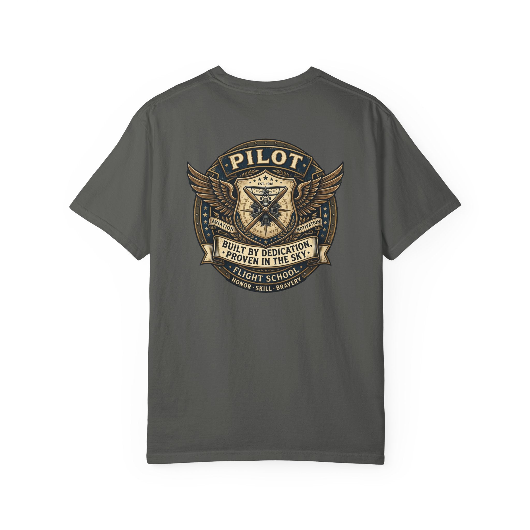 Pilots Aren't Born, They're Built T-Shirt — Aviation Motivation Signature Series