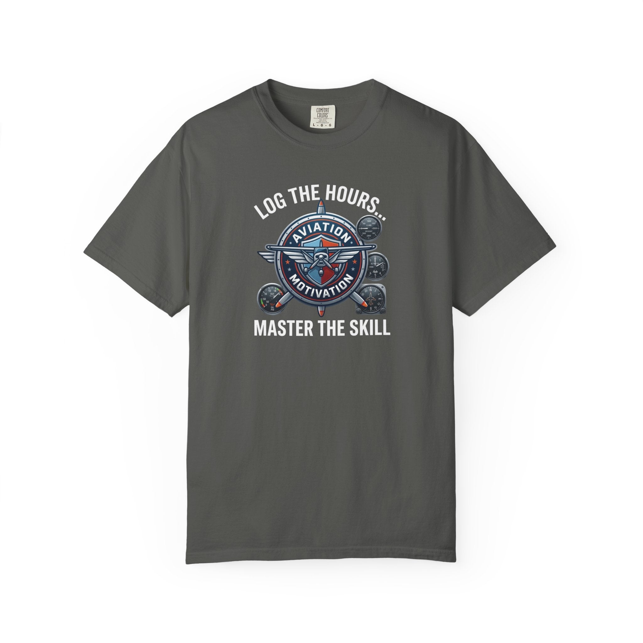 Log the Hours - Master the Skill Student Pilot tee