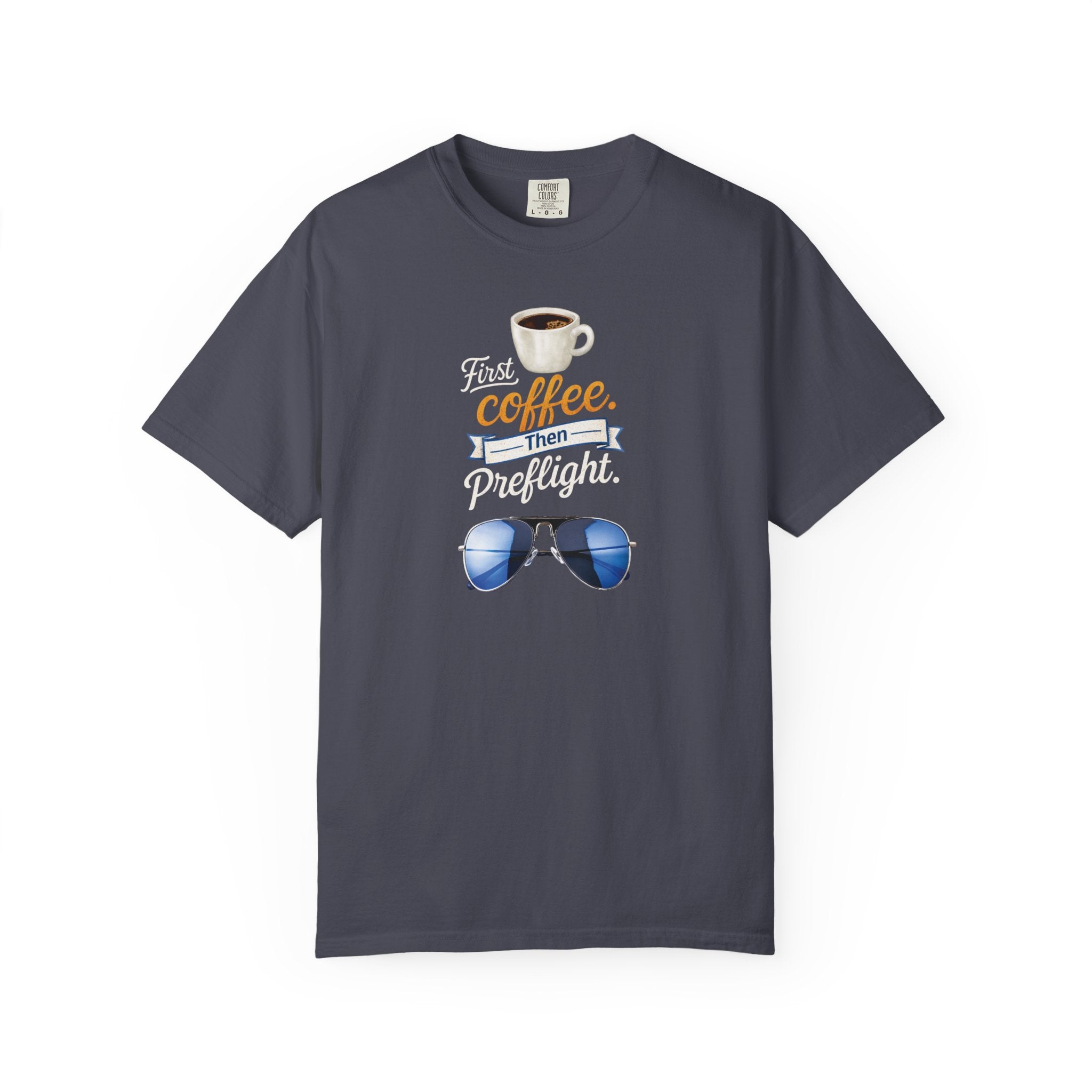 Aviation "First Coffee, Then Preflight" T-Shirt