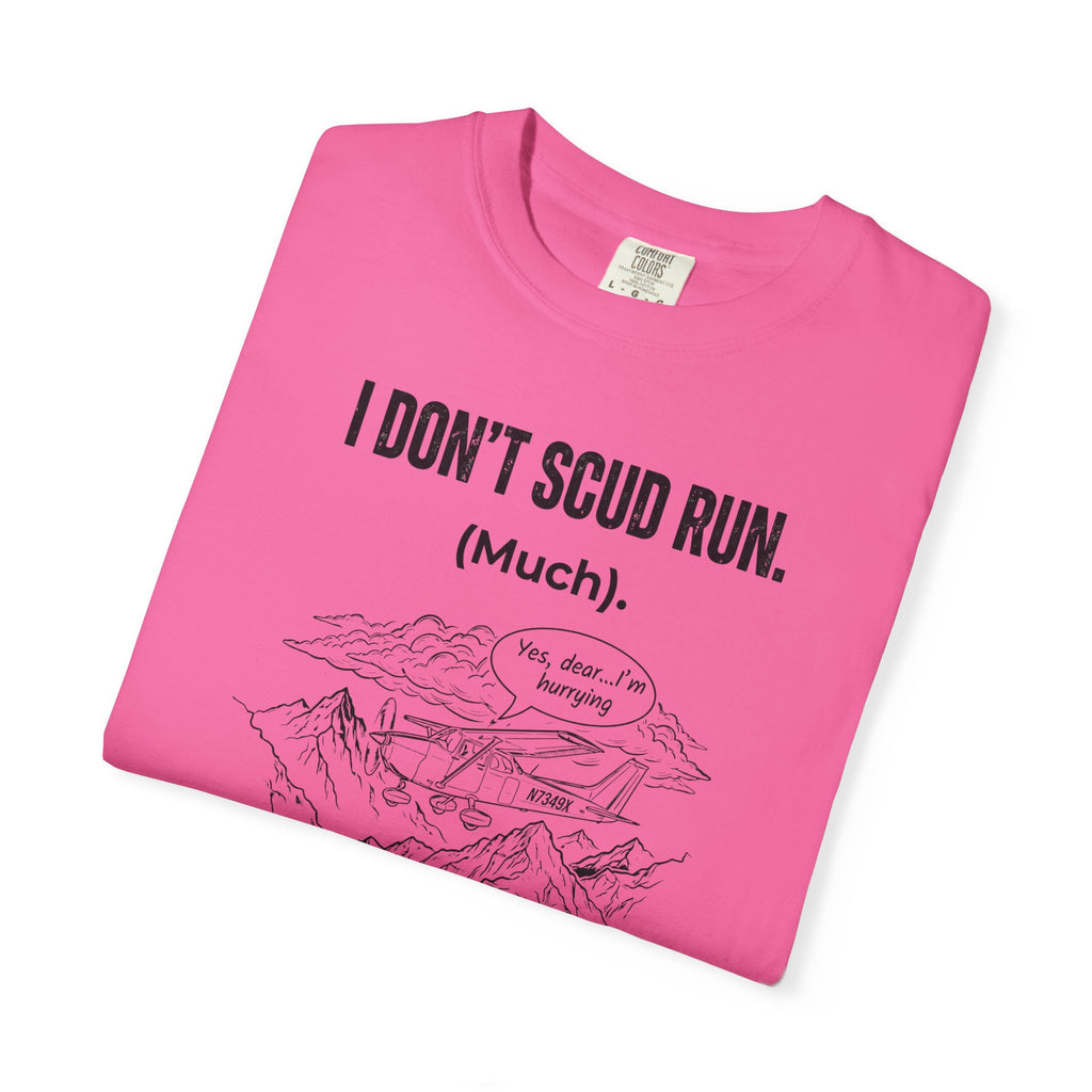 Sarcastic Pilot T‑Shirt — 'Scud Running' Aviation Tee for Pilots & Flight Fans