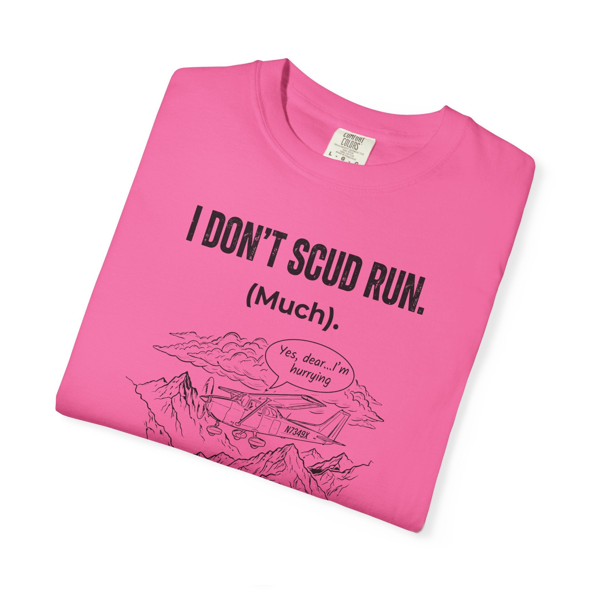 Sarcastic Pilot T‑Shirt — 'Scud Running' Aviation Tee for Pilots & Flight Fans