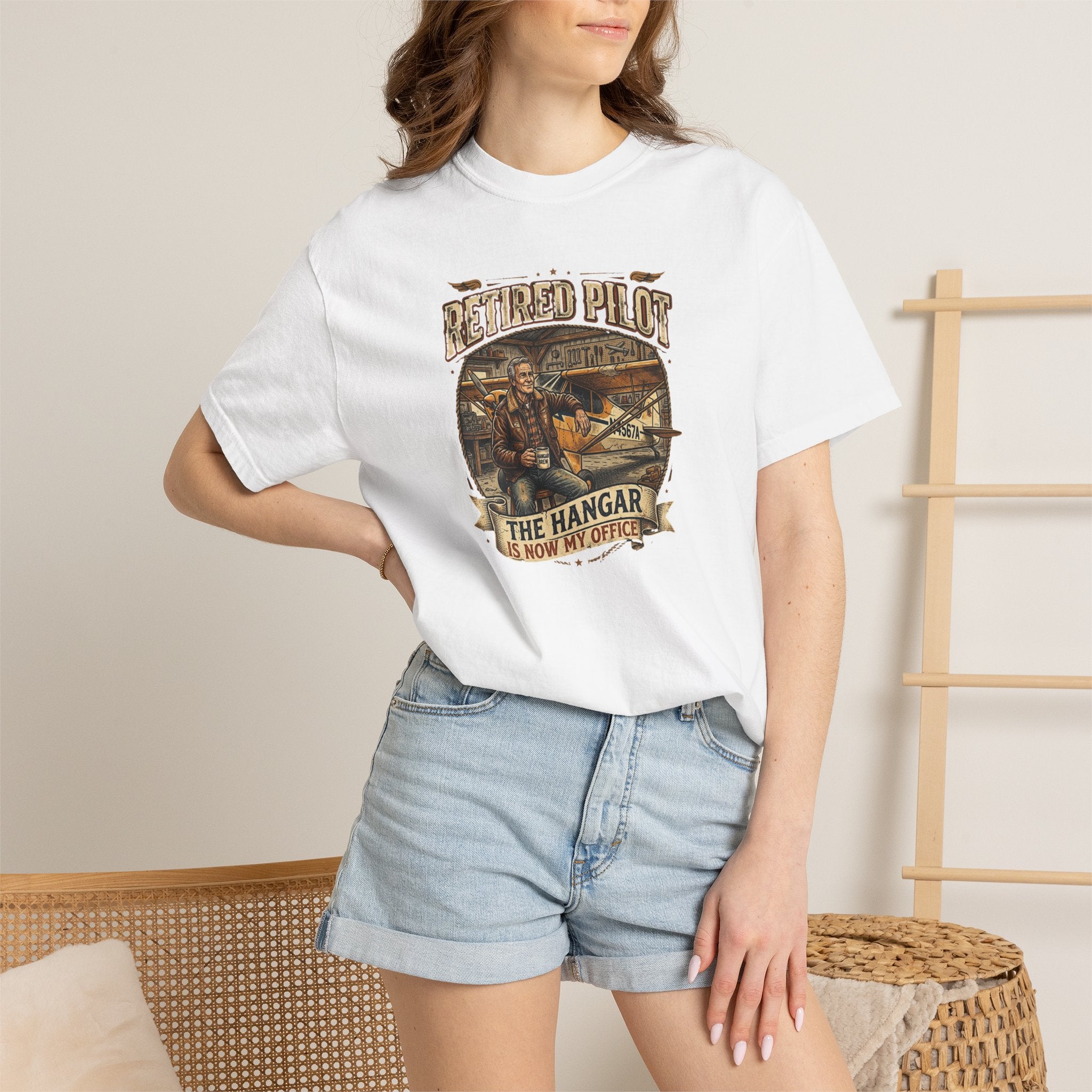 Retired Pilot Aviator T-Shirt — Vintage Flight Tribute