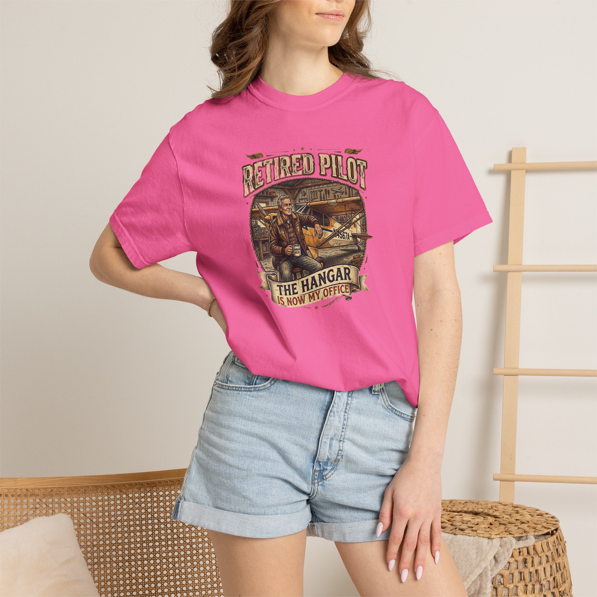 Retired Pilot Aviator T-Shirt — Vintage Flight Tribute