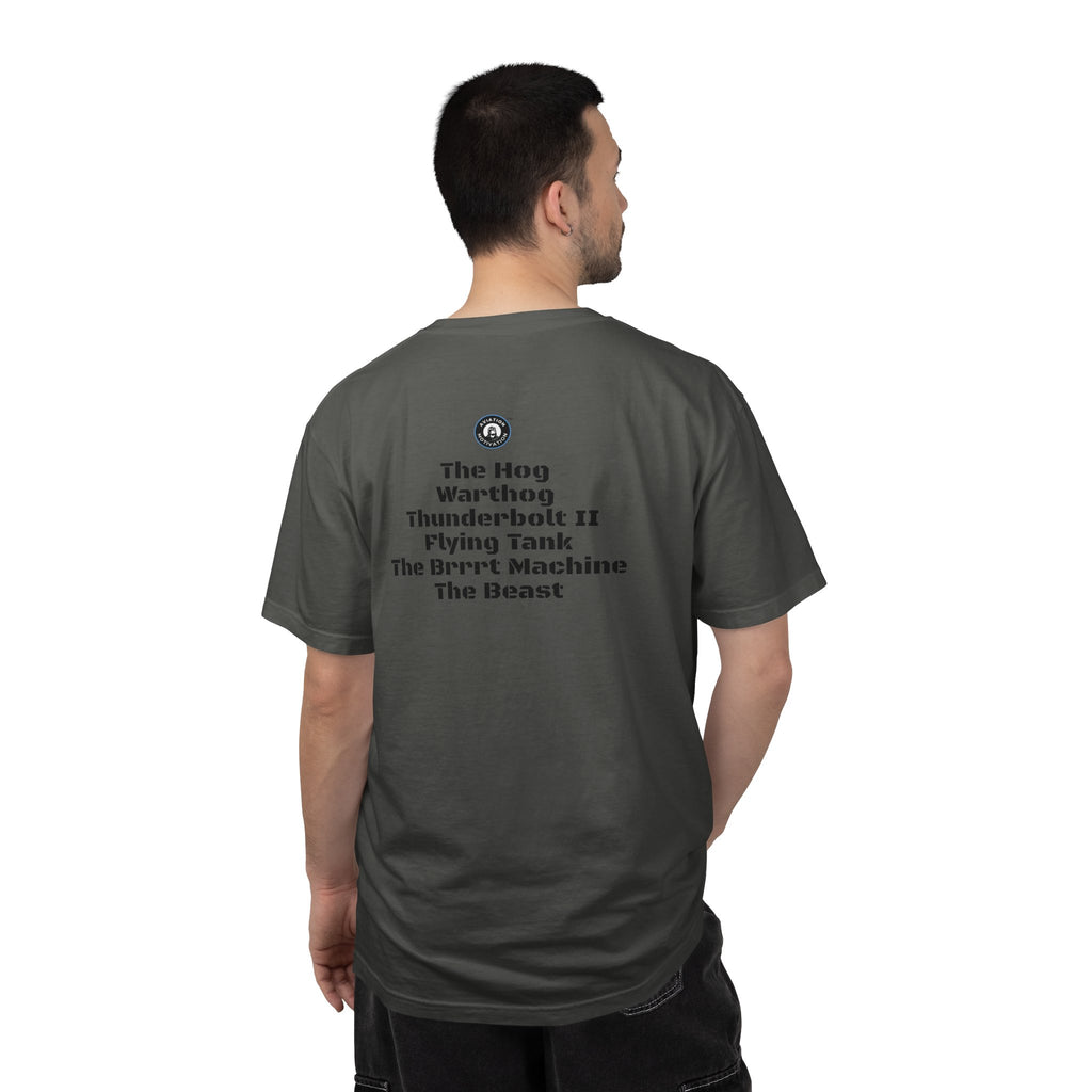 A-10 Warthog Tribute T-shirt — Military Pilot Nicknames Tee