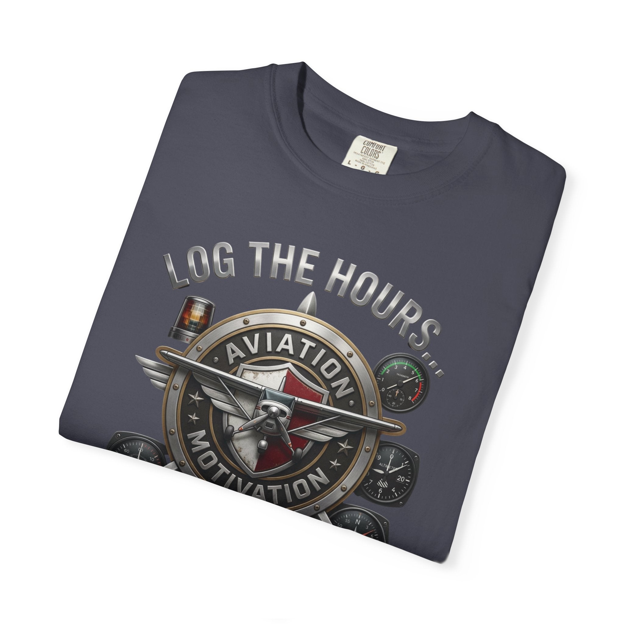 Pilot T-Shirt — "Log the Hours, Master the Skill" Aviation Tee