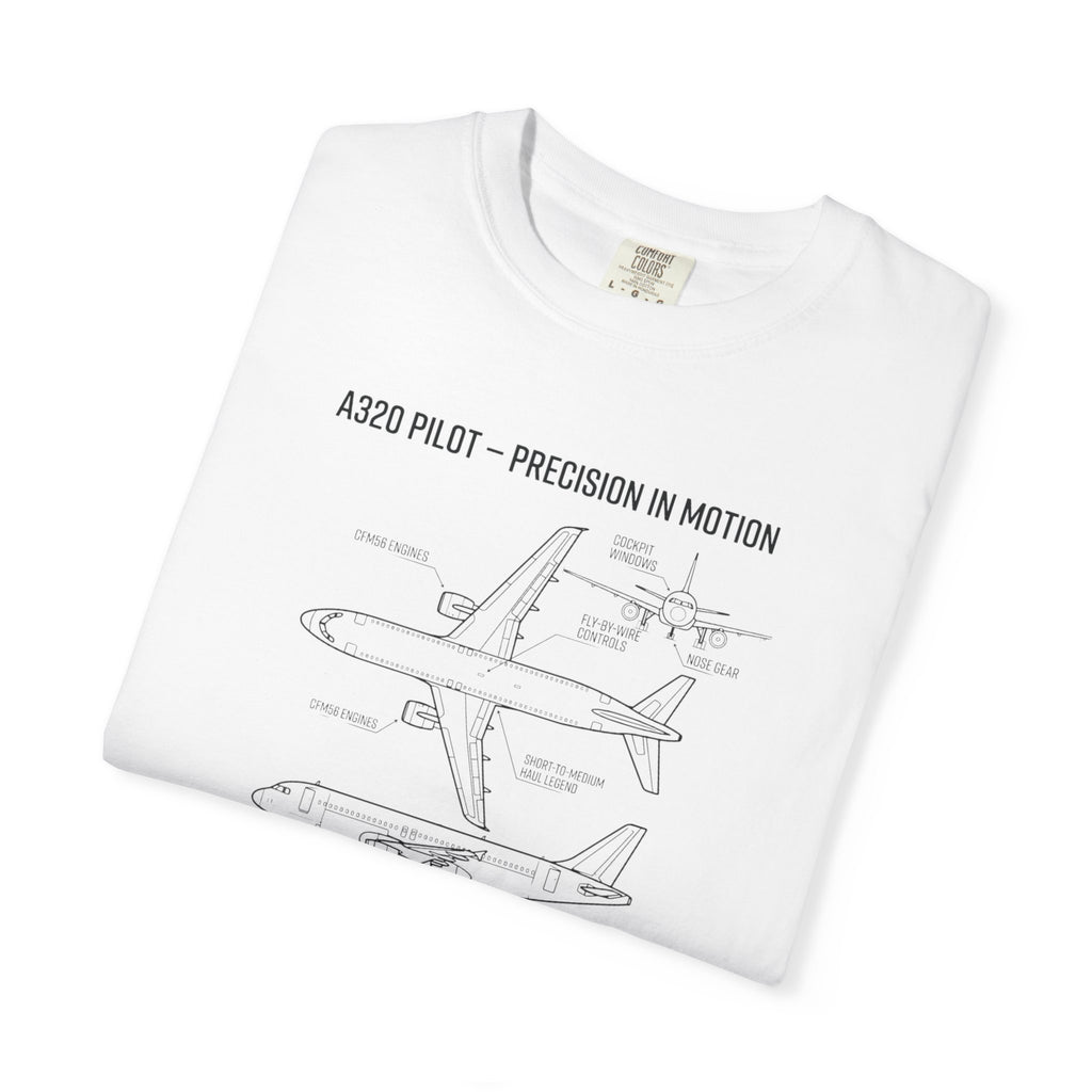 Airbus A320 Schematic T-Shirt — 'Precision in Motion' Aviation Tee