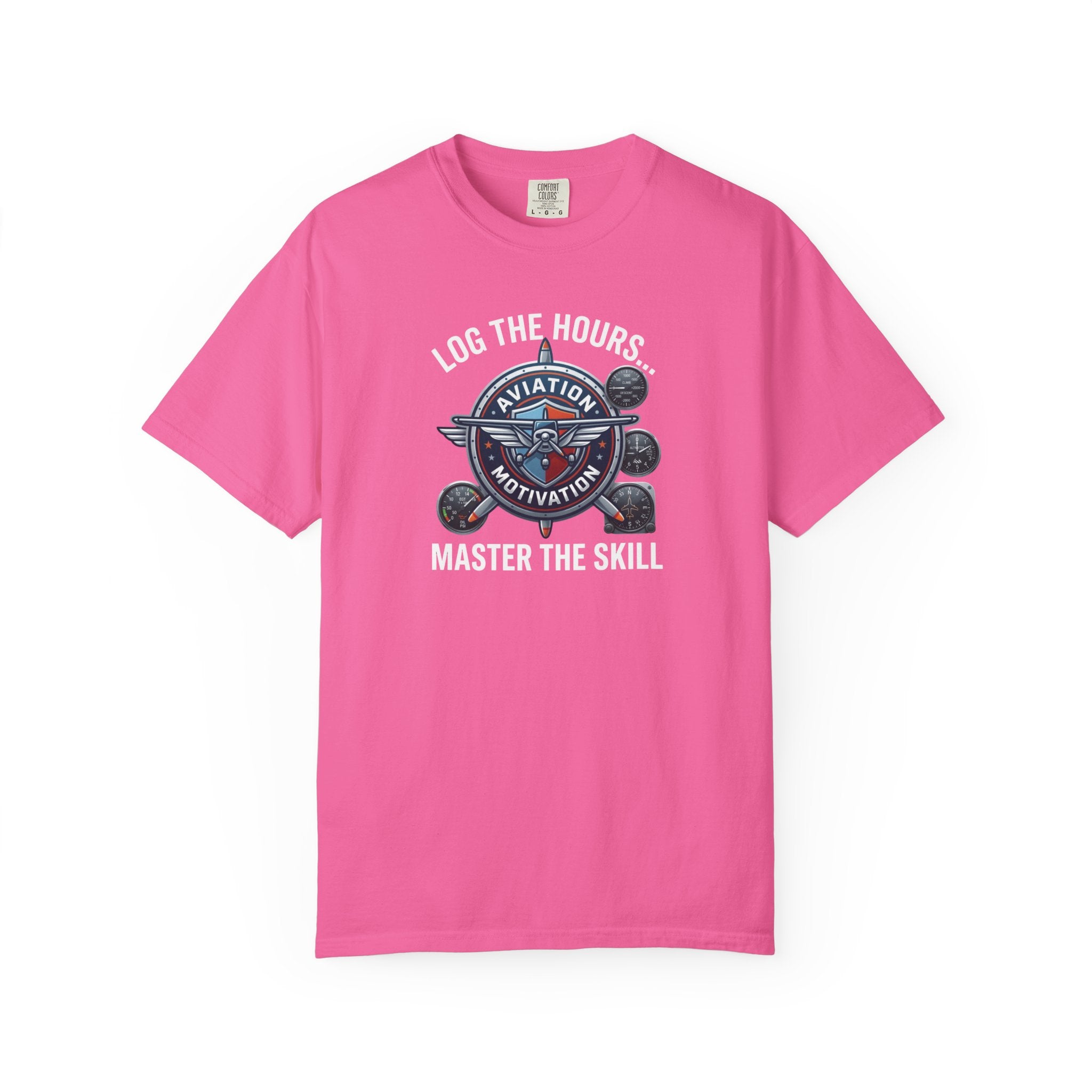 Log the Hours - Master the Skill Student Pilot tee
