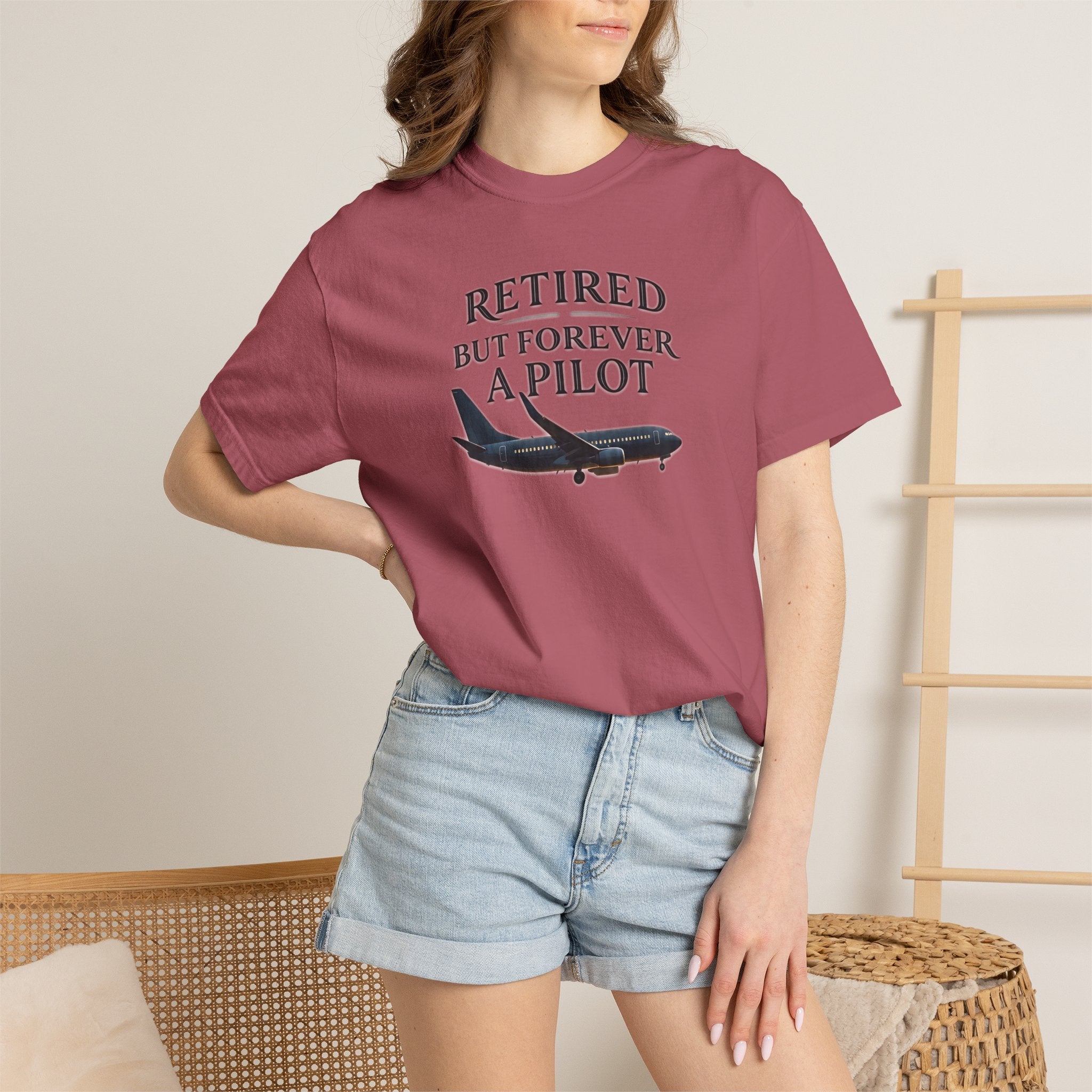 Retired Pilot Aviation T-Shirt — Vintage Flight Tribute