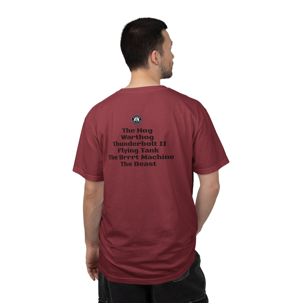 A-10 Warthog Tribute T-shirt — Military Pilot Nicknames Tee