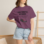 Flight Instructor Tee — "I Said Throttle, Not Rudder!"