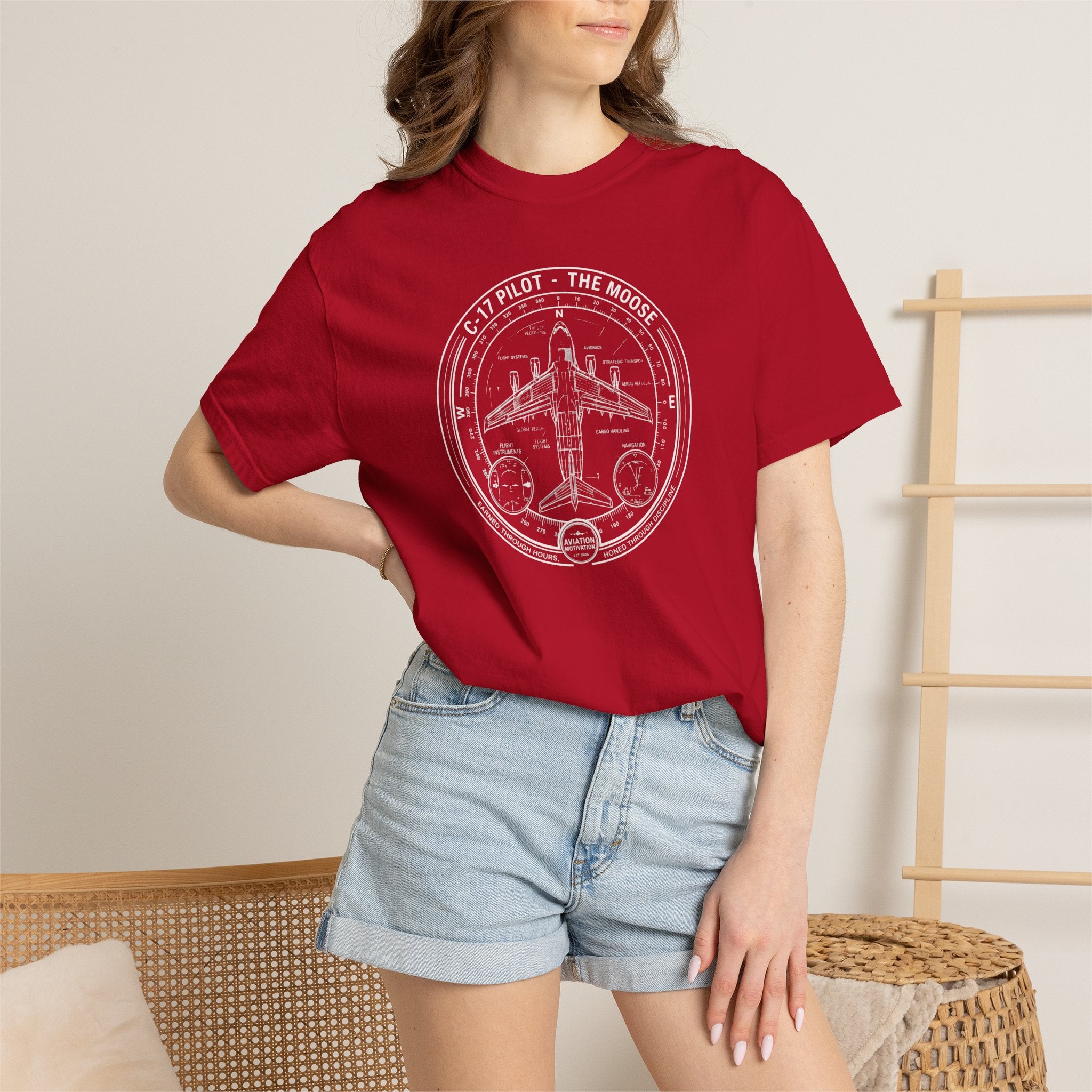 C-17 Pilot Vintage Aviation Tee - The Moose Aircraft T-Shirt