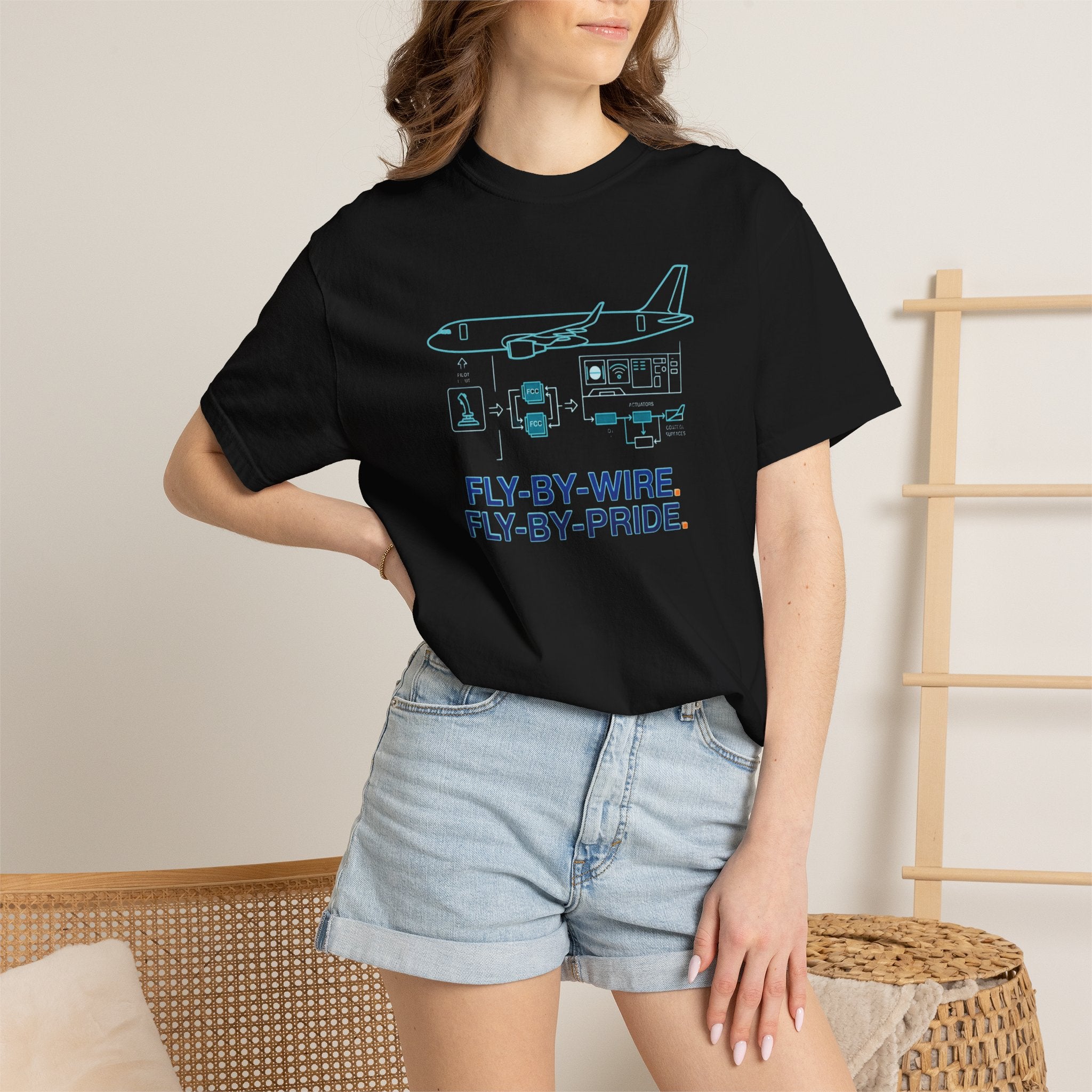 Fly-by-Pride Pun Aviation T-Shirt