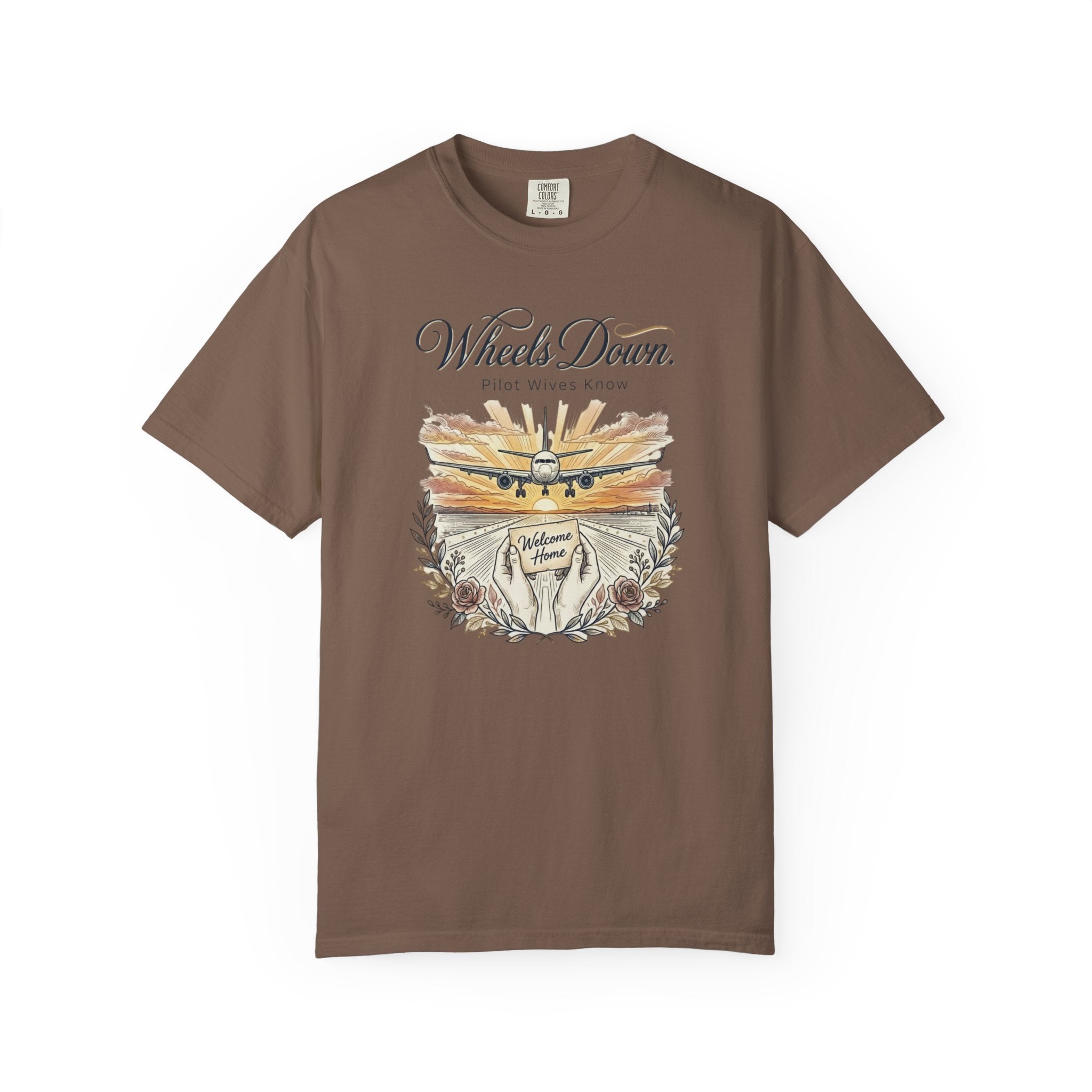 Pilot Wives Tribute T-Shirt — "Pilot Wives Know - Wheels Down"
