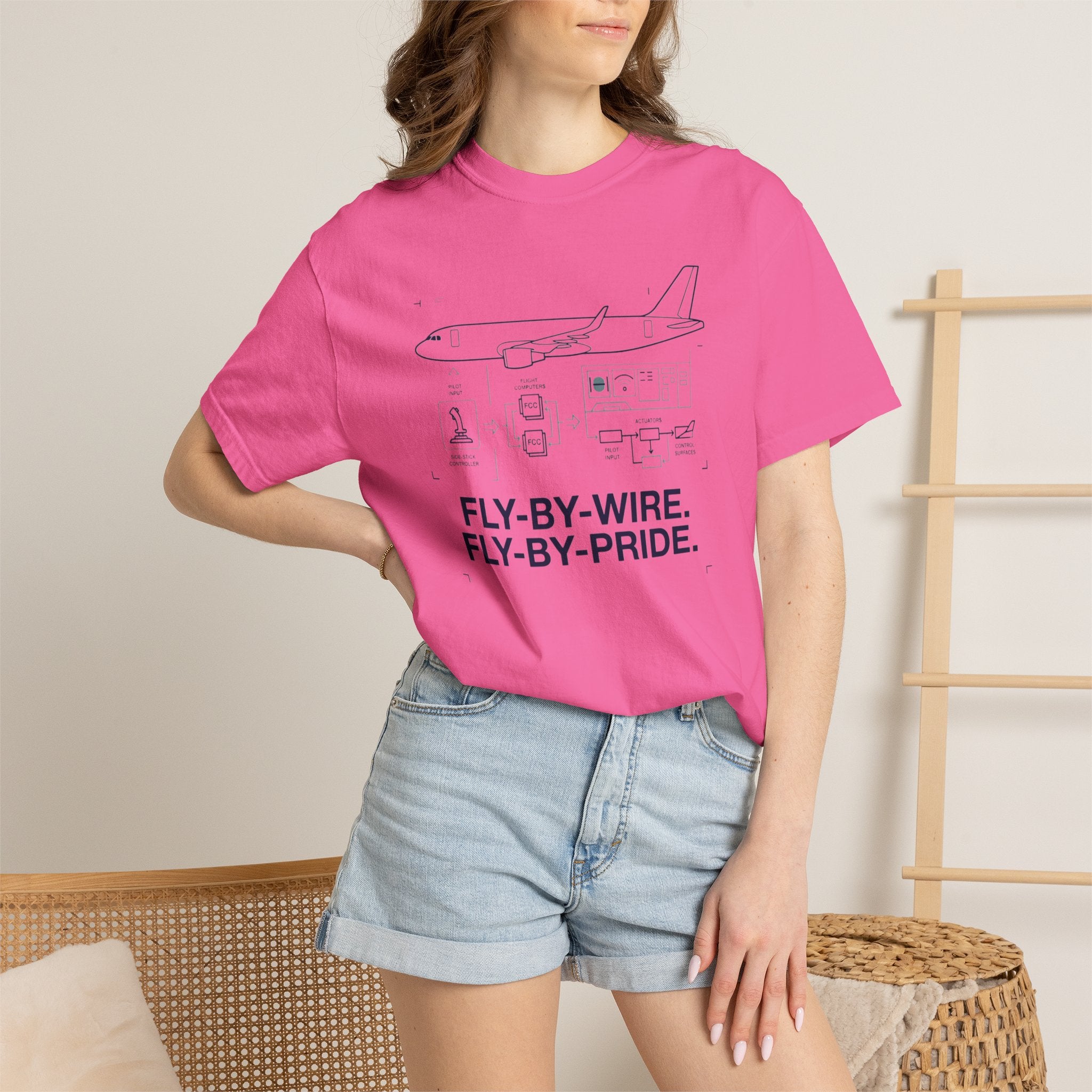 Fly-by-Pride Pun Aviation T-Shirt