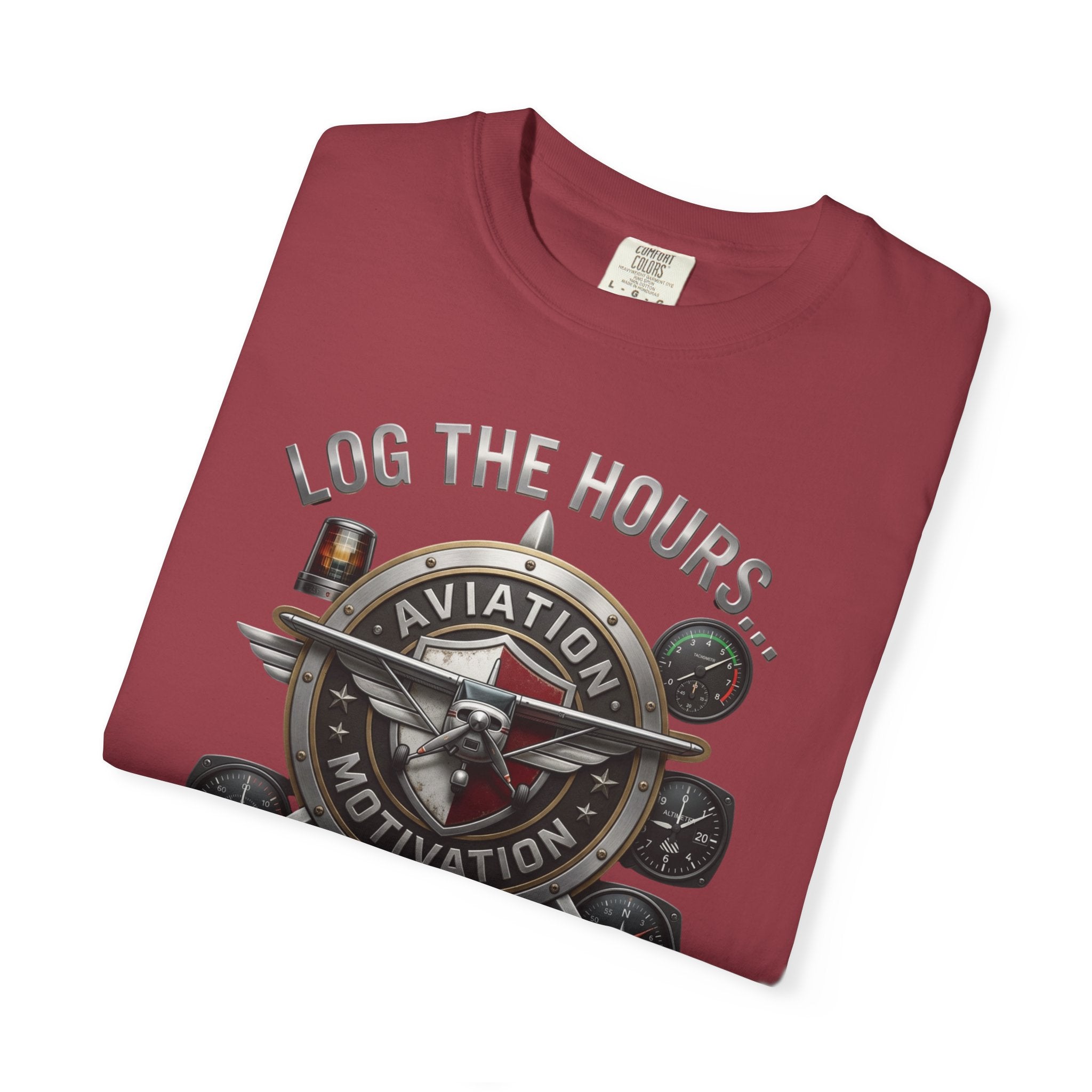 Pilot T-Shirt — "Log the Hours, Master the Skill" Aviation Tee