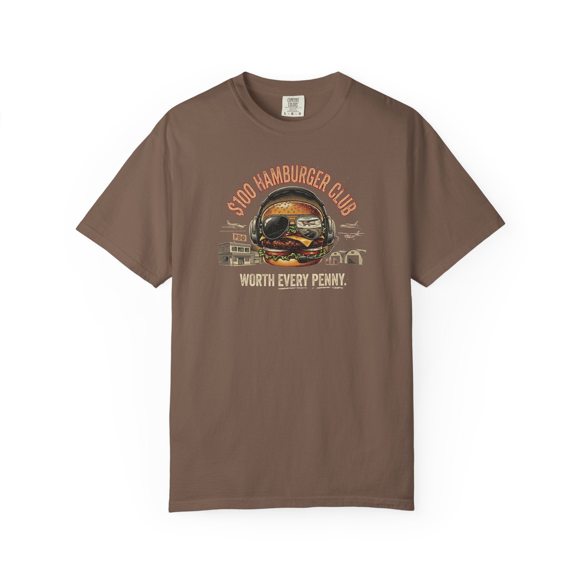 $100 Hamburger Club T-Shirt — Funny Pilot Aviation Tee