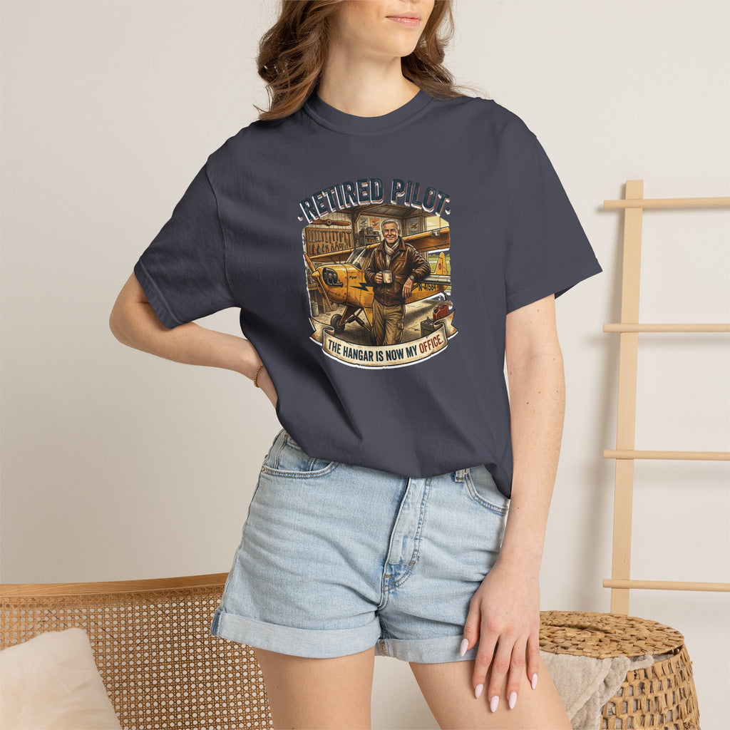Retired Pilot shirt - The Hangar is Now My Office