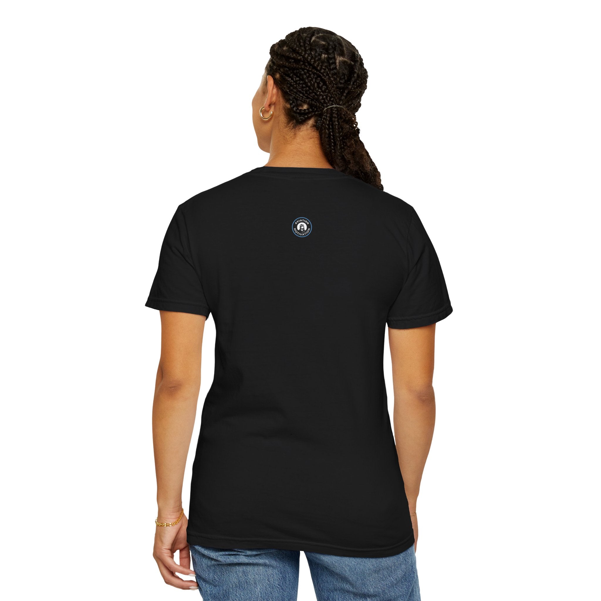 Pilot Wife Life T-Shirt — He Flies. I Wait. (and Worry a Little).