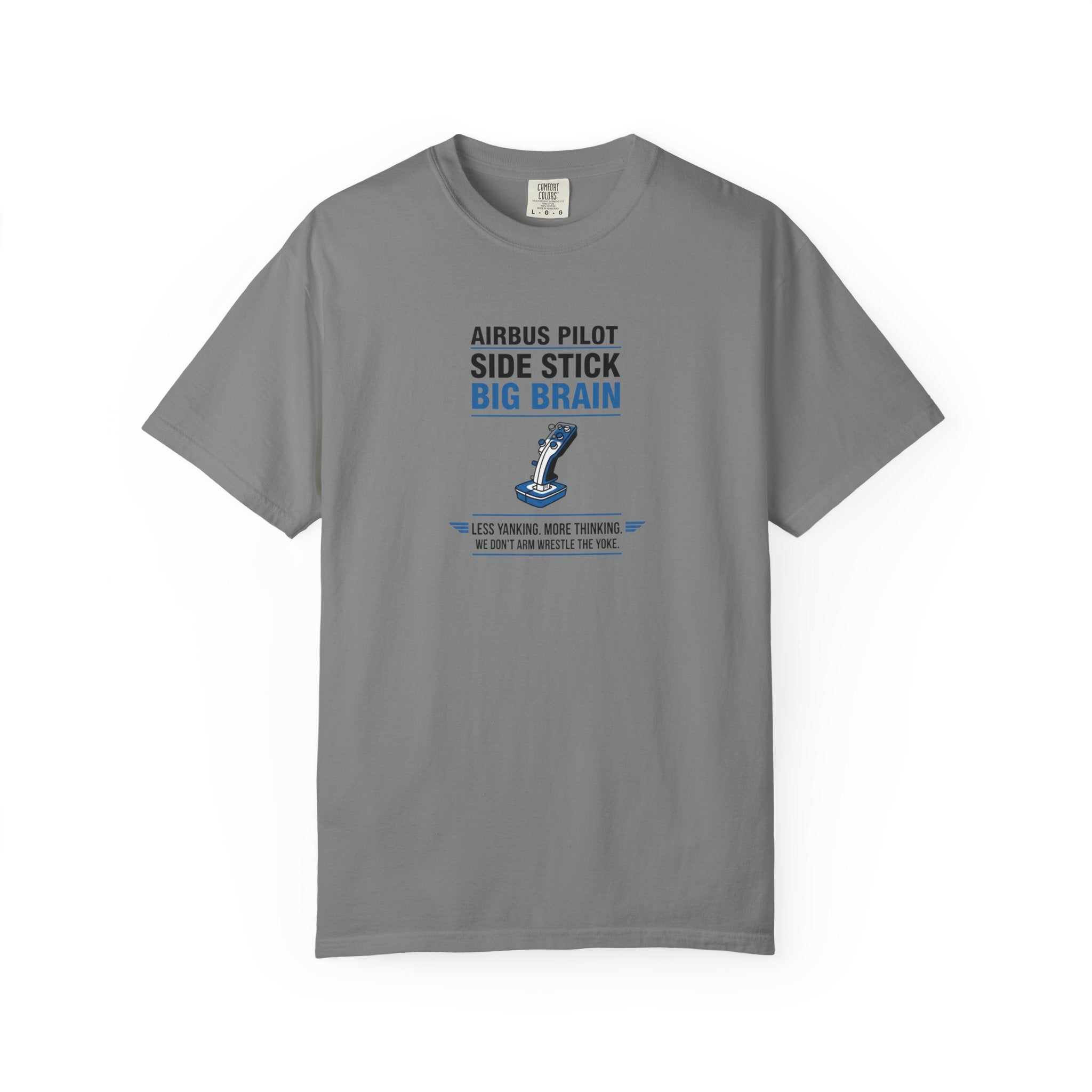 Airbus Side Stick Big Brain Aviation T-Shirt