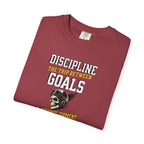 Discipline Means Goals T-Shirt — "Discipline: The Trip Between Goals & Accomplishment" Motivational Tee