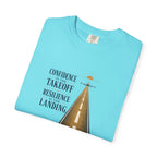 Confidence is for Takeoff. Resilience is the Landing T-Shirt – Inspirational Pilot Graphic Tee