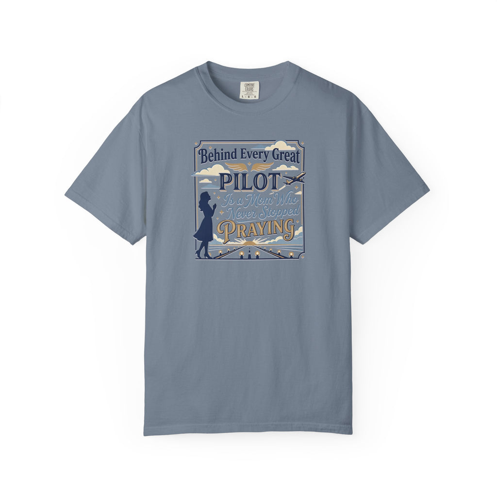 Pilot Mom Prayer T-Shirt — Emotional Aviation Tee for Prayerful Pilot Mothers