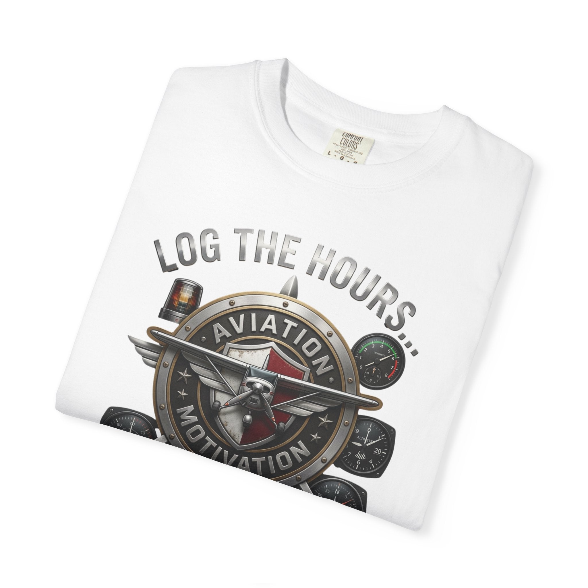 Pilot T-Shirt — "Log the Hours, Master the Skill" Aviation Tee