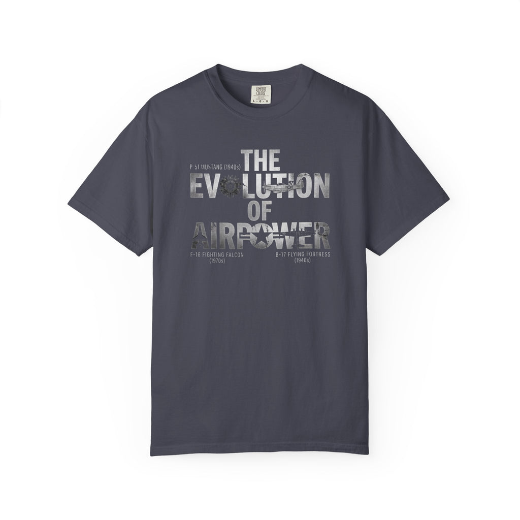 Evolution of Air Power Tee — Bold US Military Tribute T-Shirt