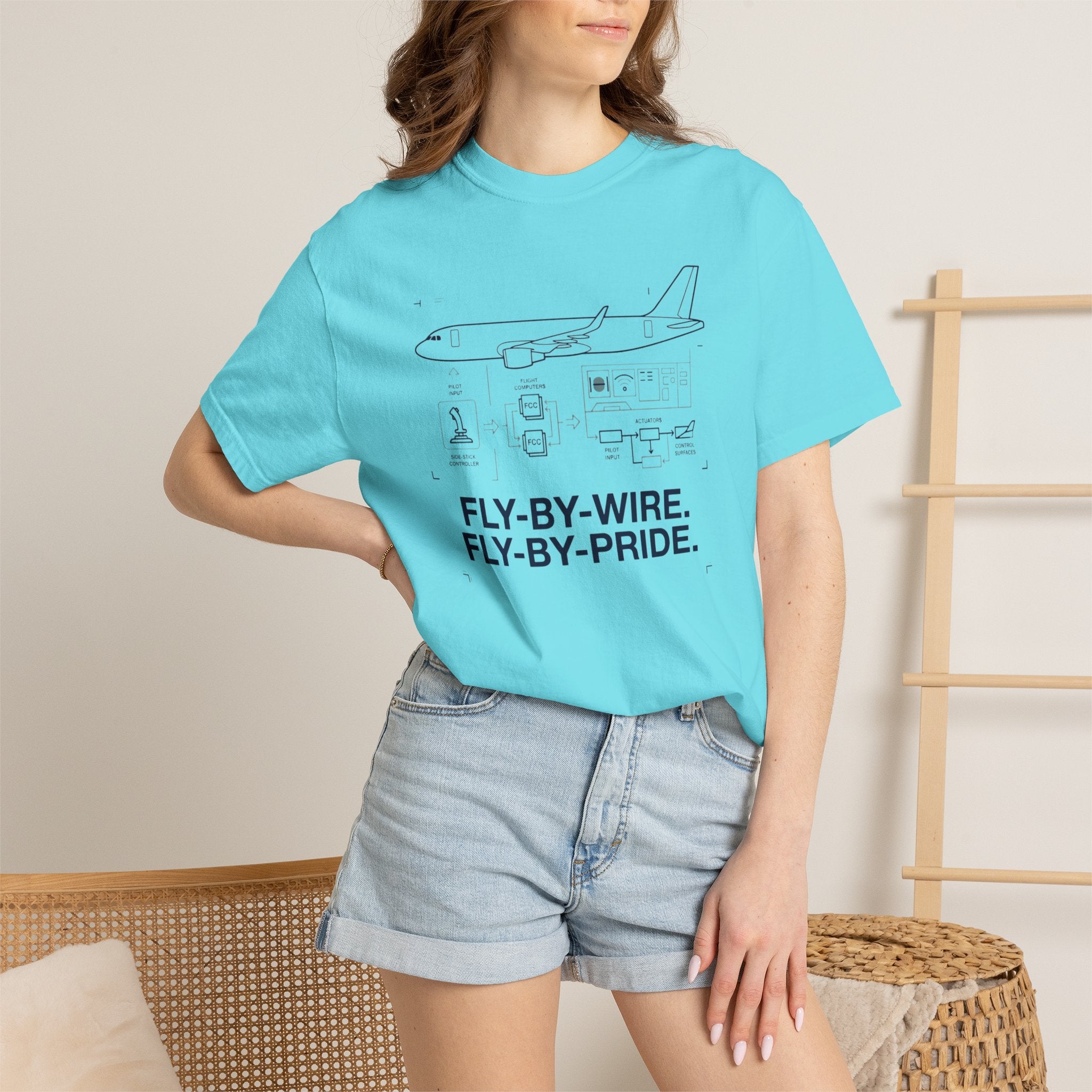 Fly-by-Pride Pun Aviation T-Shirt