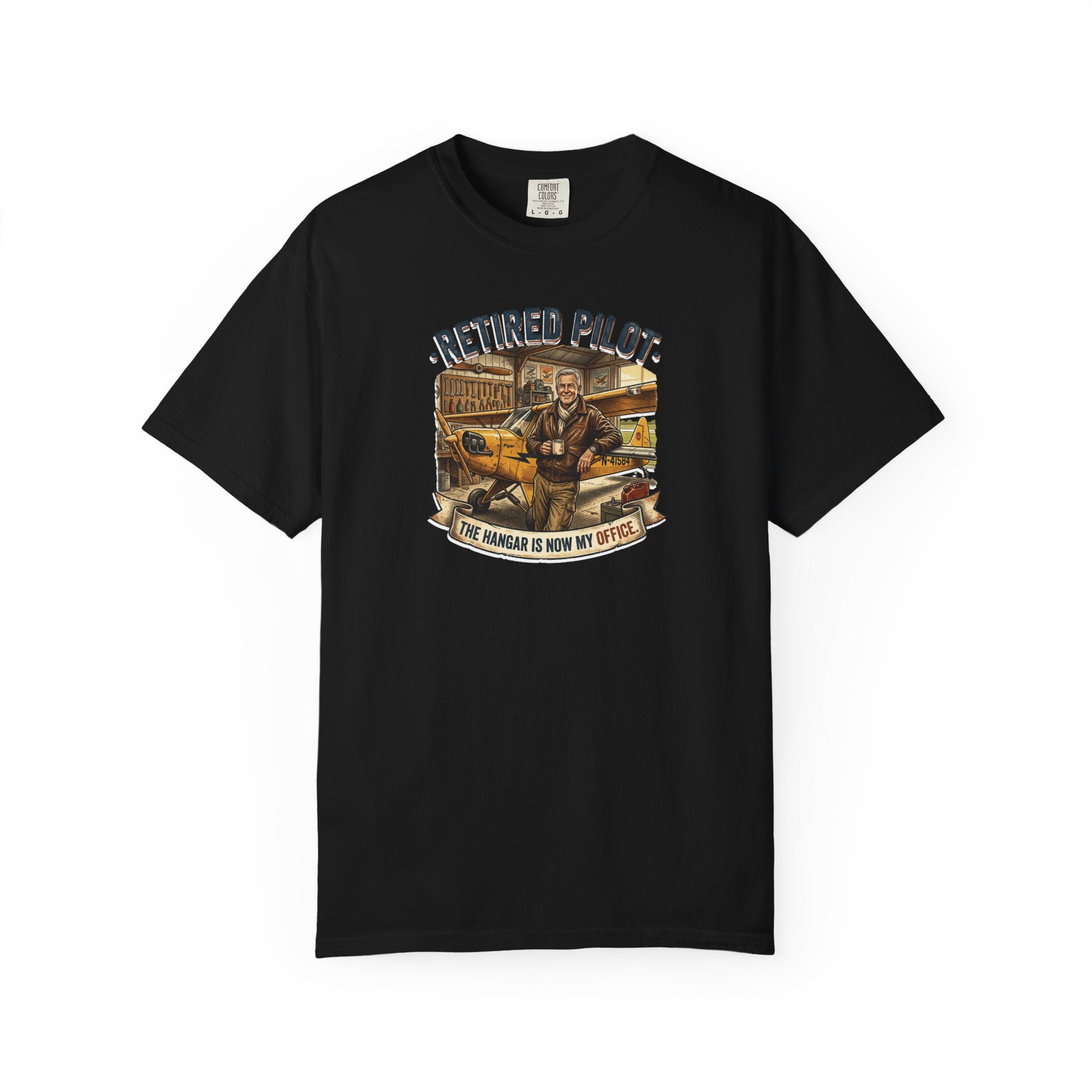 Retired Pilot shirt - The Hangar is Now My Office