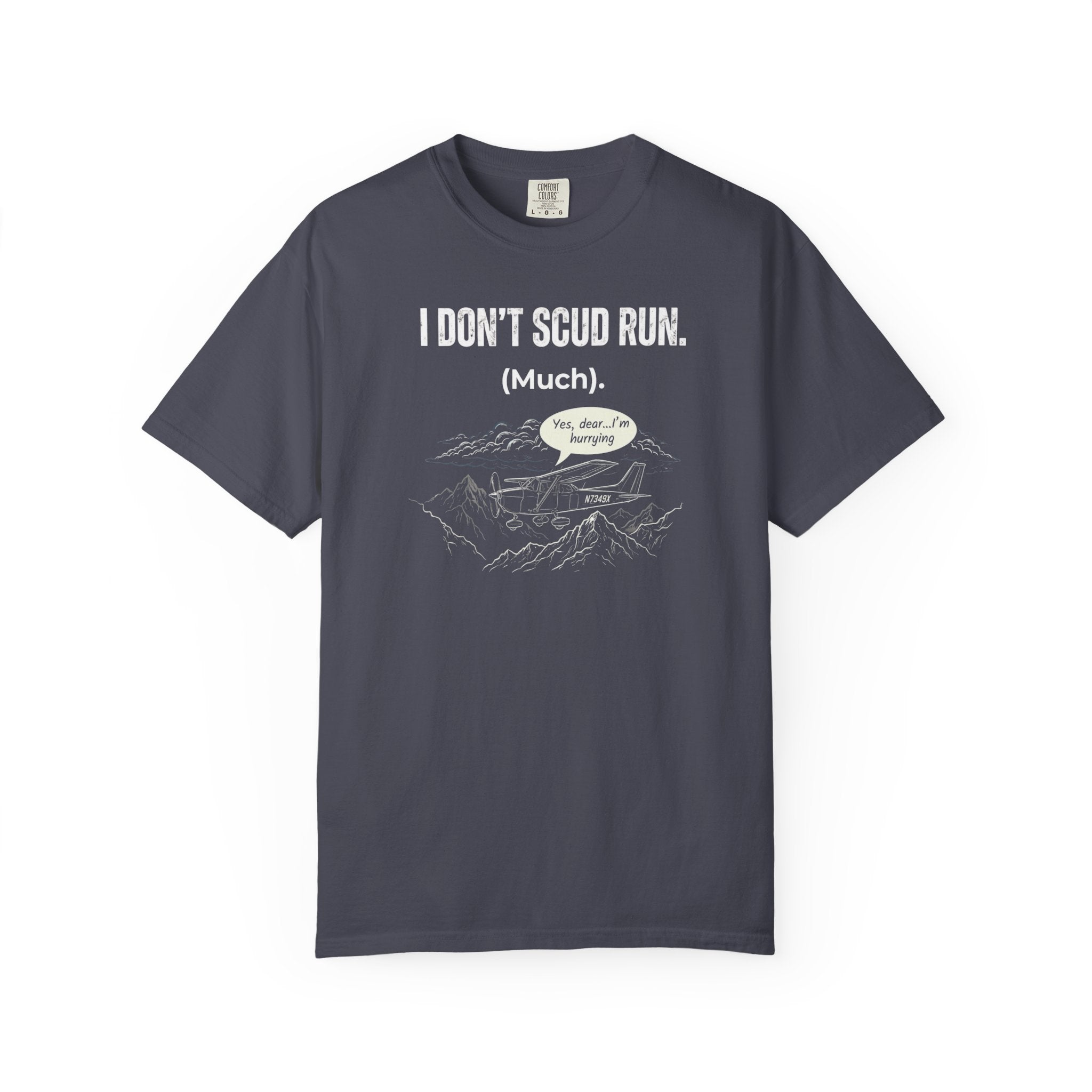 Sarcastic Pilot T‑Shirt — 'Scud Running' Aviation Tee for Pilots & Flight Fans