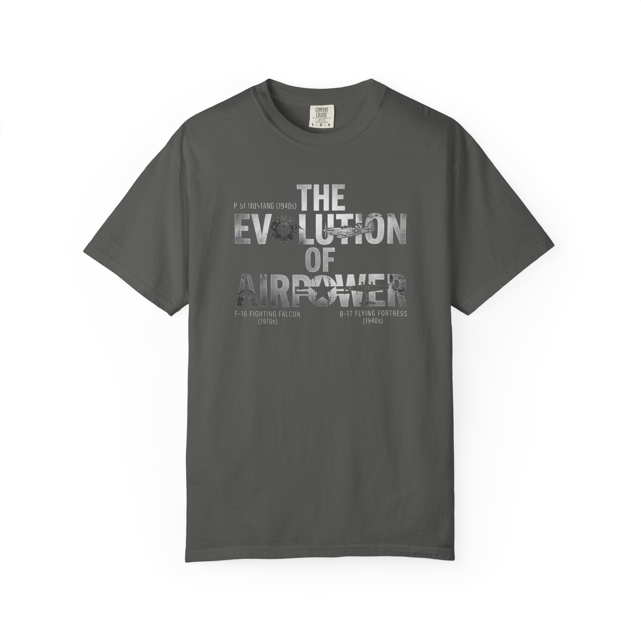 Evolution of Air Power Tee — Bold US Military Tribute T-Shirt