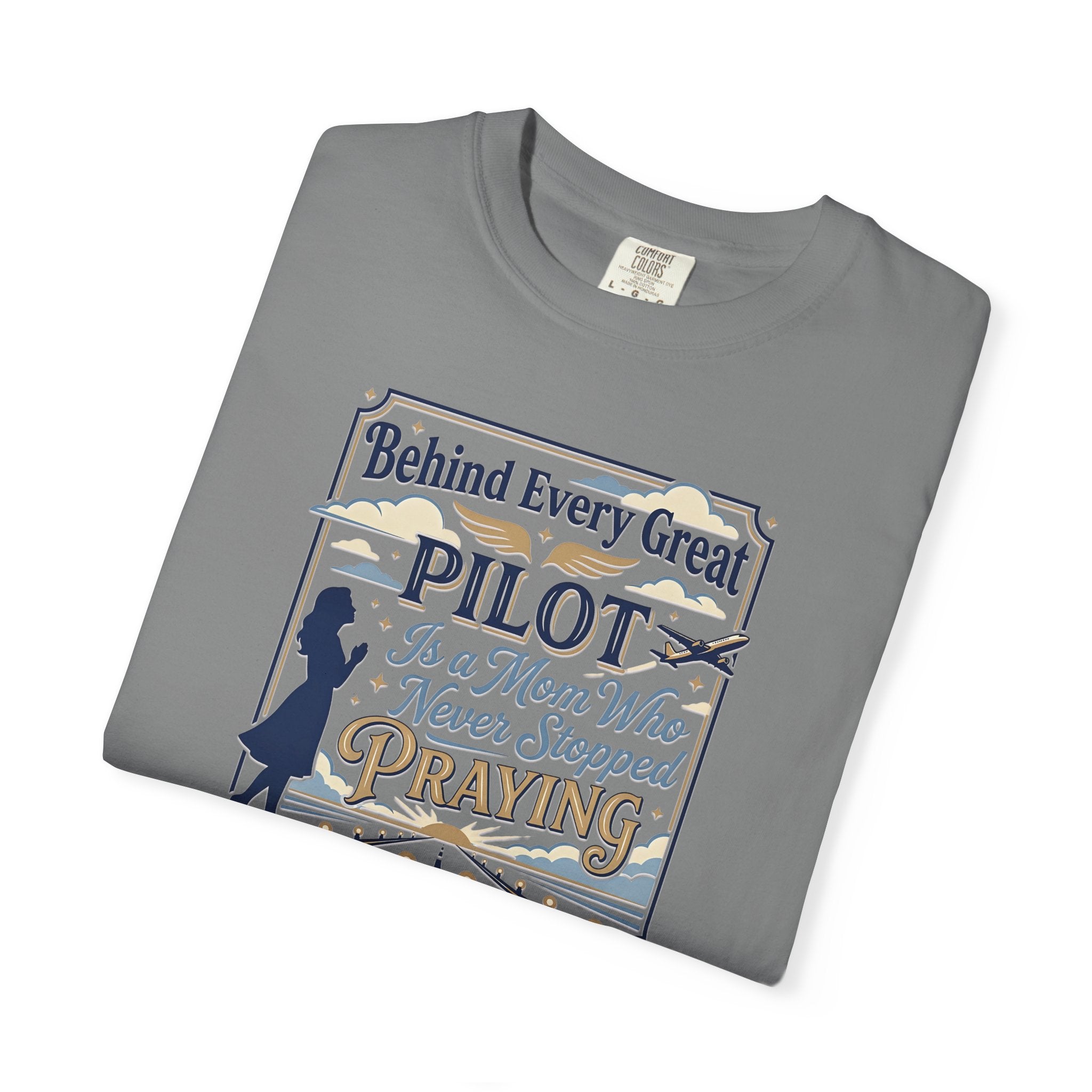 Pilot Mom Prayer T-Shirt — Emotional Aviation Tee for Prayerful Pilot Mothers